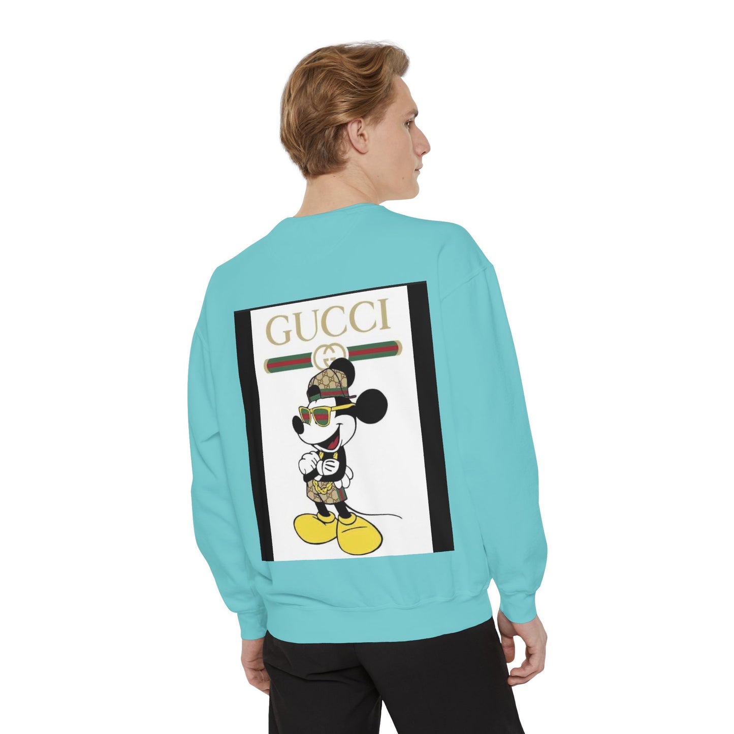 Mickey Mouse Gucci Streetwear Sweatshirt - Unisex Garment-Dyed