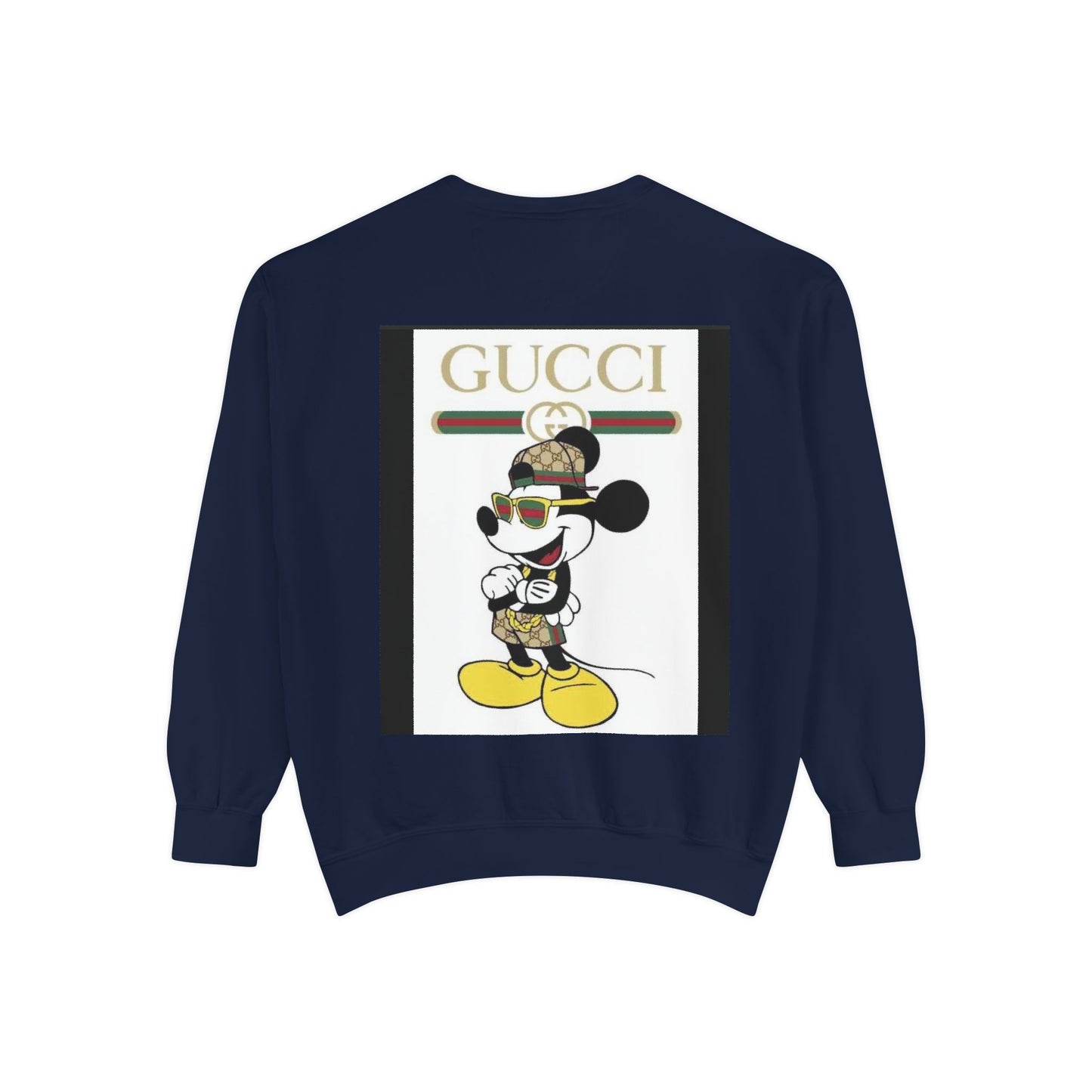 Mickey Mouse Gucci Streetwear Sweatshirt - Unisex Garment-Dyed