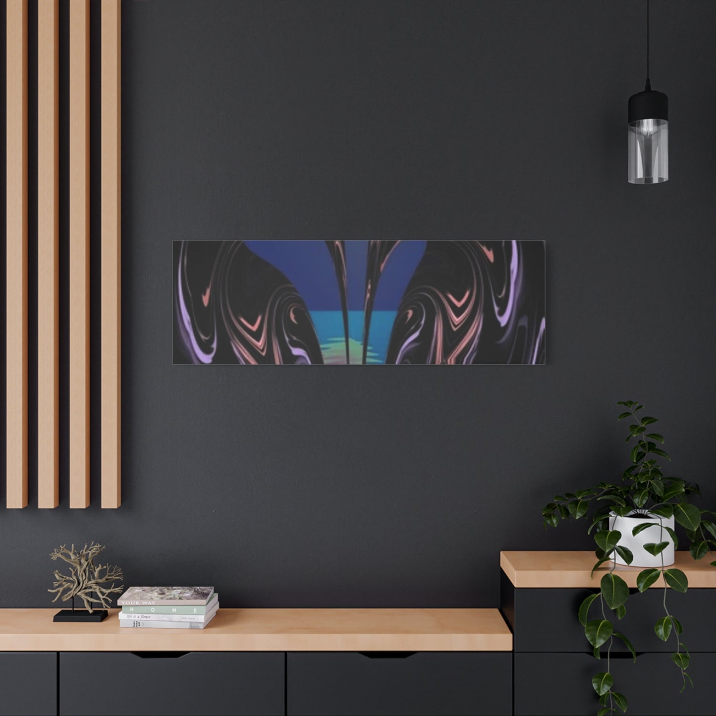 Romantic Abstract Canvas Art - Heart-Shaped Design for Home Decor