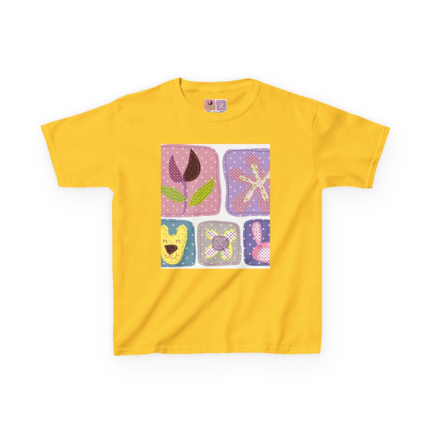 Colorful Kids’ Heavy Cotton™ Tee with Playful Patterns
