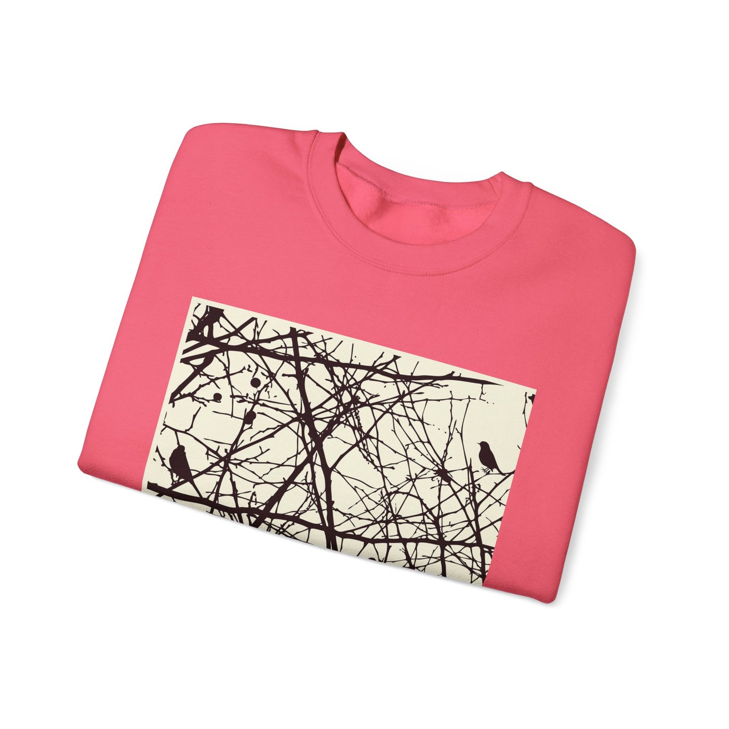 Nature-Inspired Unisex Crewneck Sweatshirt with Bird Print
