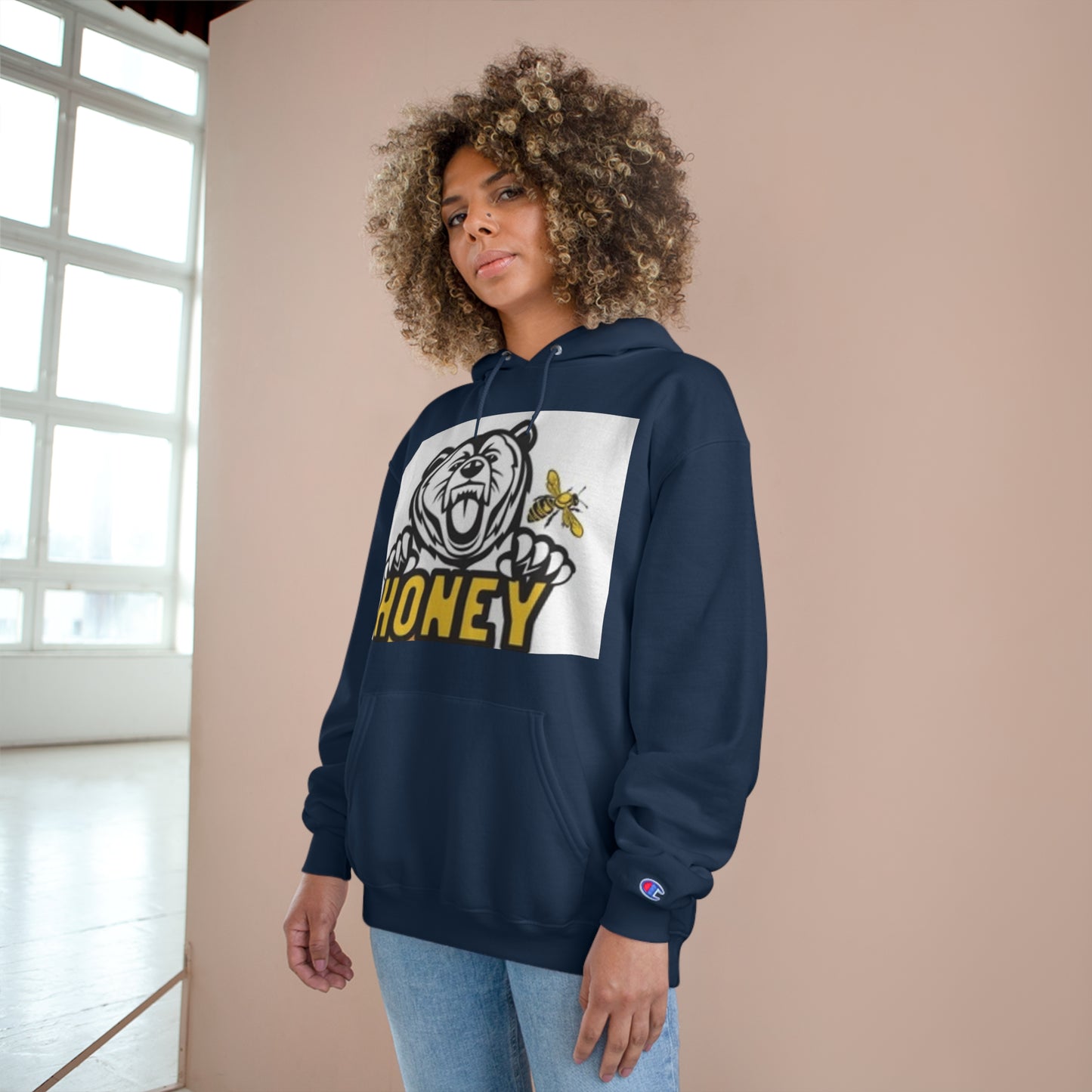 Honey Bear Champion Hoodie - Fun & Cozy Streetwear