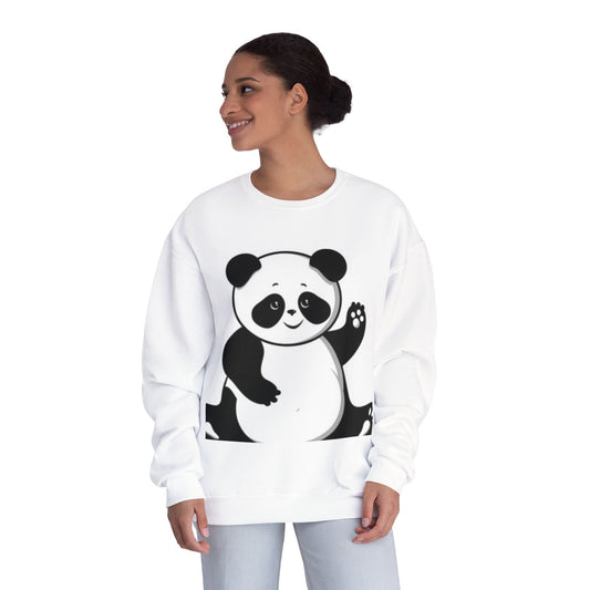 Cute Panda Unisex Crewneck Sweatshirt - Cozy Casual Wear for Animal Lovers