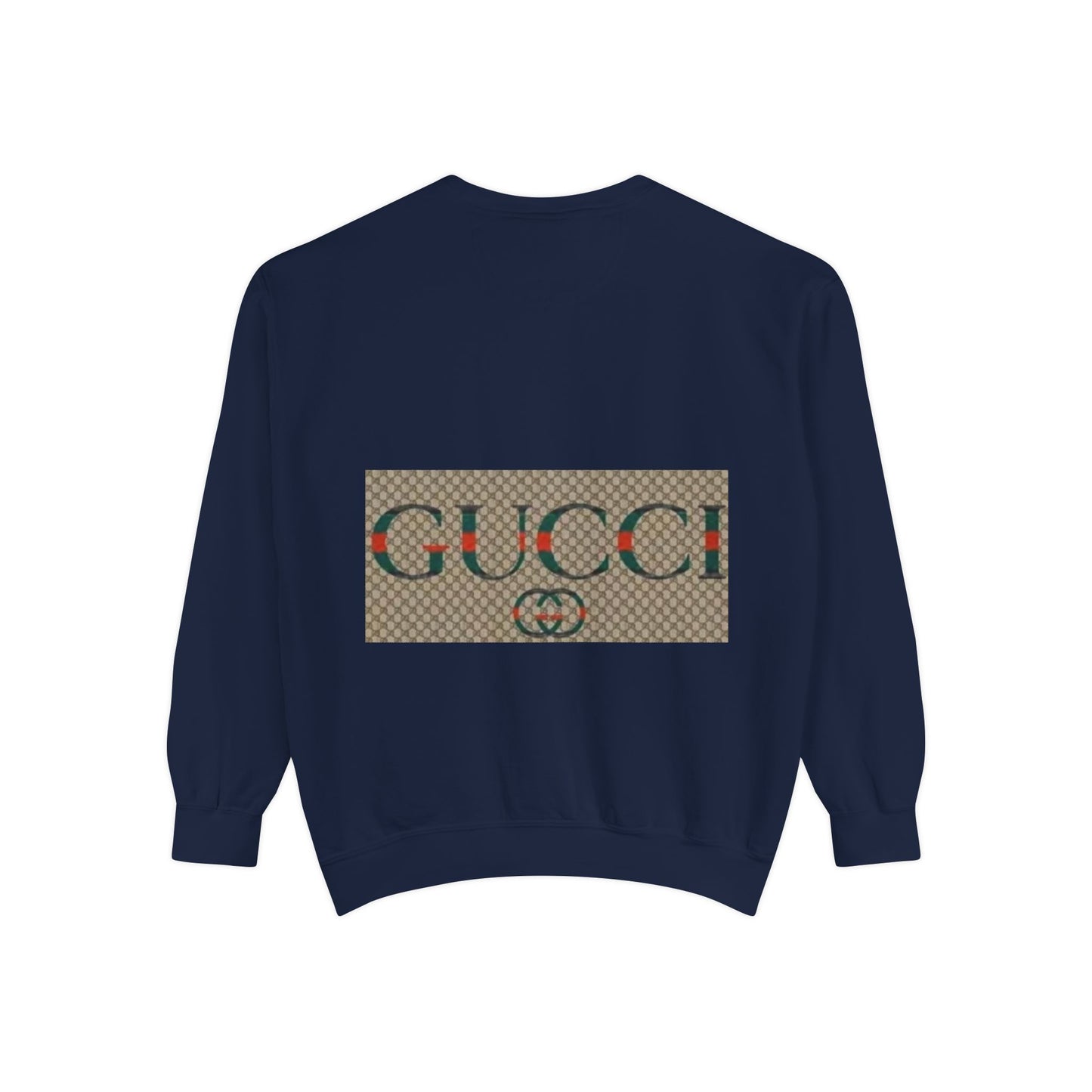 Fashionable Unisex Garment-Dyed Sweatshirt with GUCCI Design