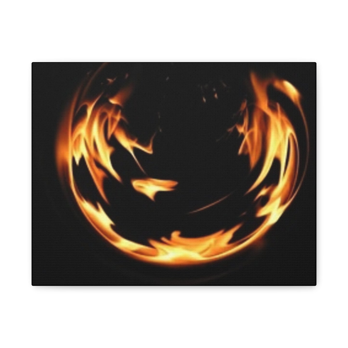 Fire Swirl Matte Canvas Art - Stretched 1.25" Gallery Wrap