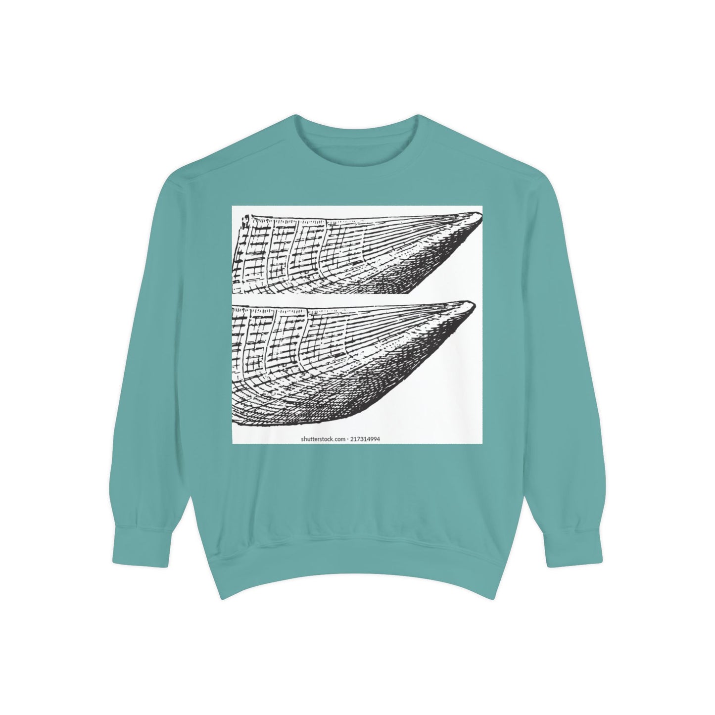 Graphic Unisex Garment-Dyed Sweatshirt | Nautical Design for Ocean Lovers