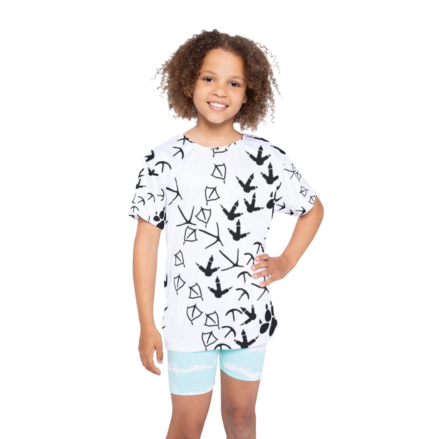 Kids Sports Jersey with Animal Tracks Design | Fun & Playful Activewear