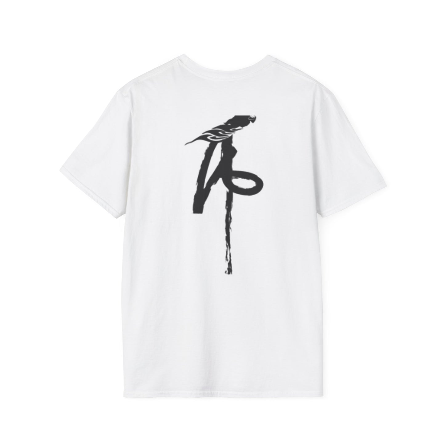 Unisex Softstyle T-Shirt - Black Bird Design for Nature Lovers