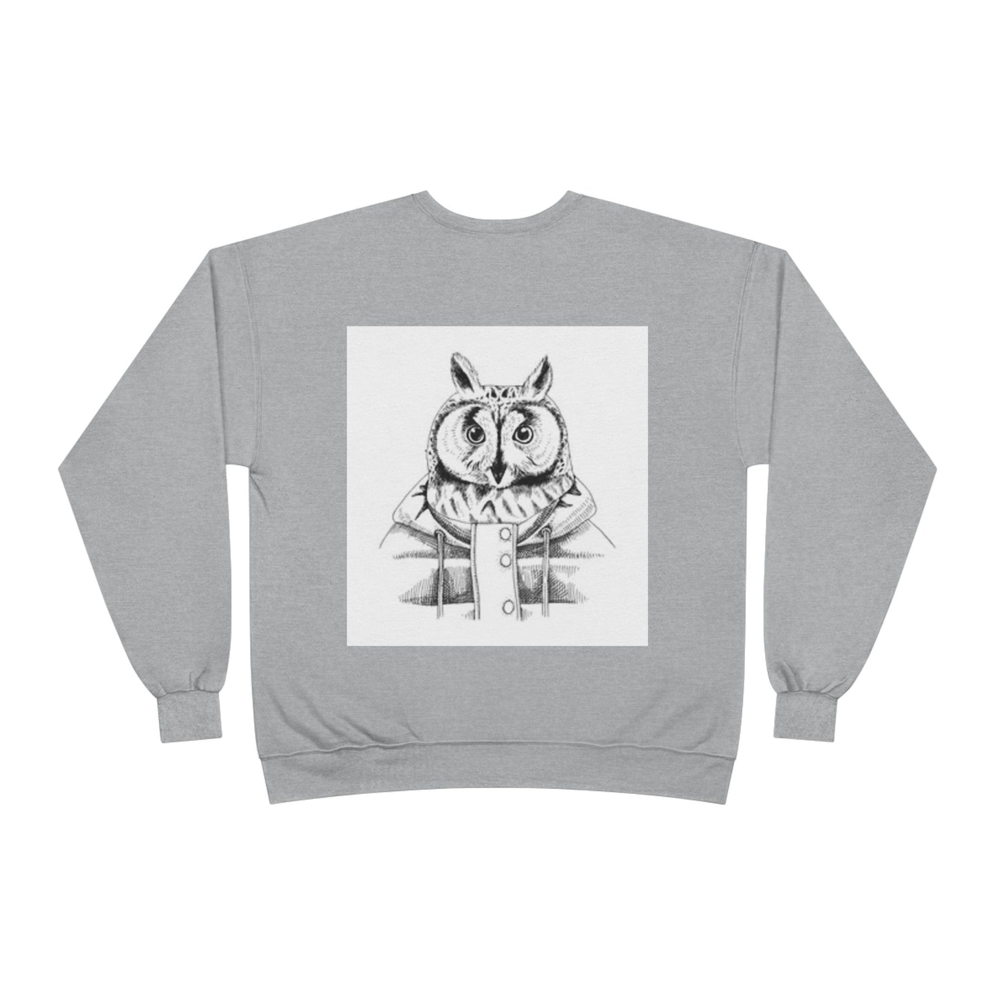 Whimsical Owl Eco-Friendly Crewneck Sweatshirt - Unisex