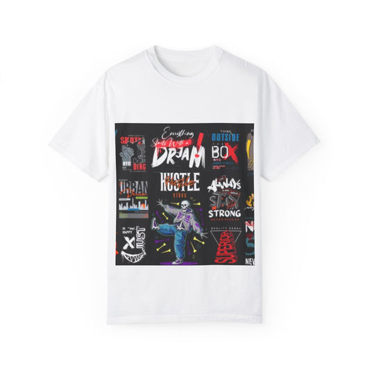 Dream Big Unisex Garment-Dyed T-Shirt - Inspirational Street Art Design