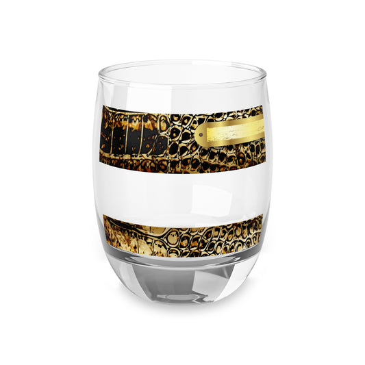 Crocodile Textured Whiskey Glass - Perfect for Home Bars & Gifts