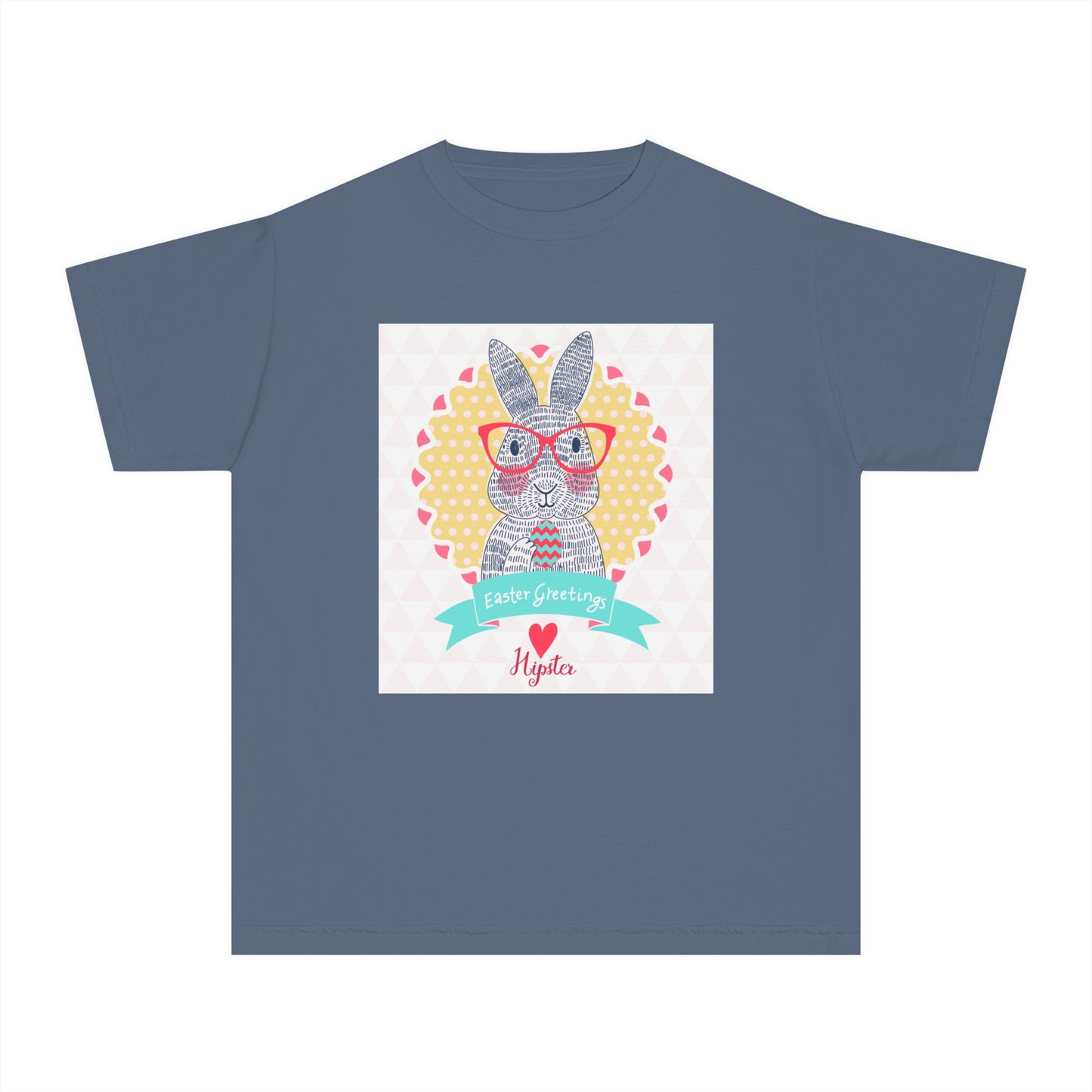 Youth Easter Bunny Tee - 'Easter Greetings' Design