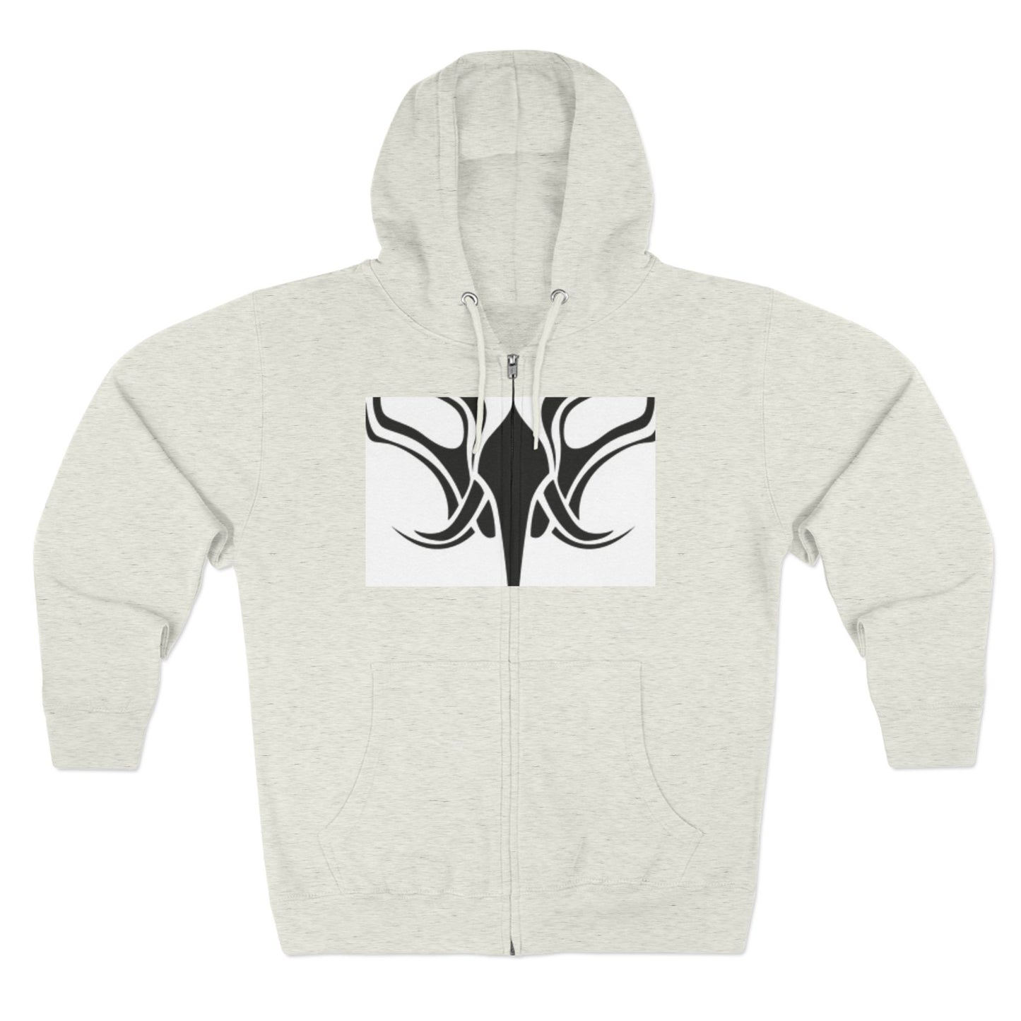 Tribal Design Unisex Zip Hoodie - Stylish & Versatile Outdoor Wear