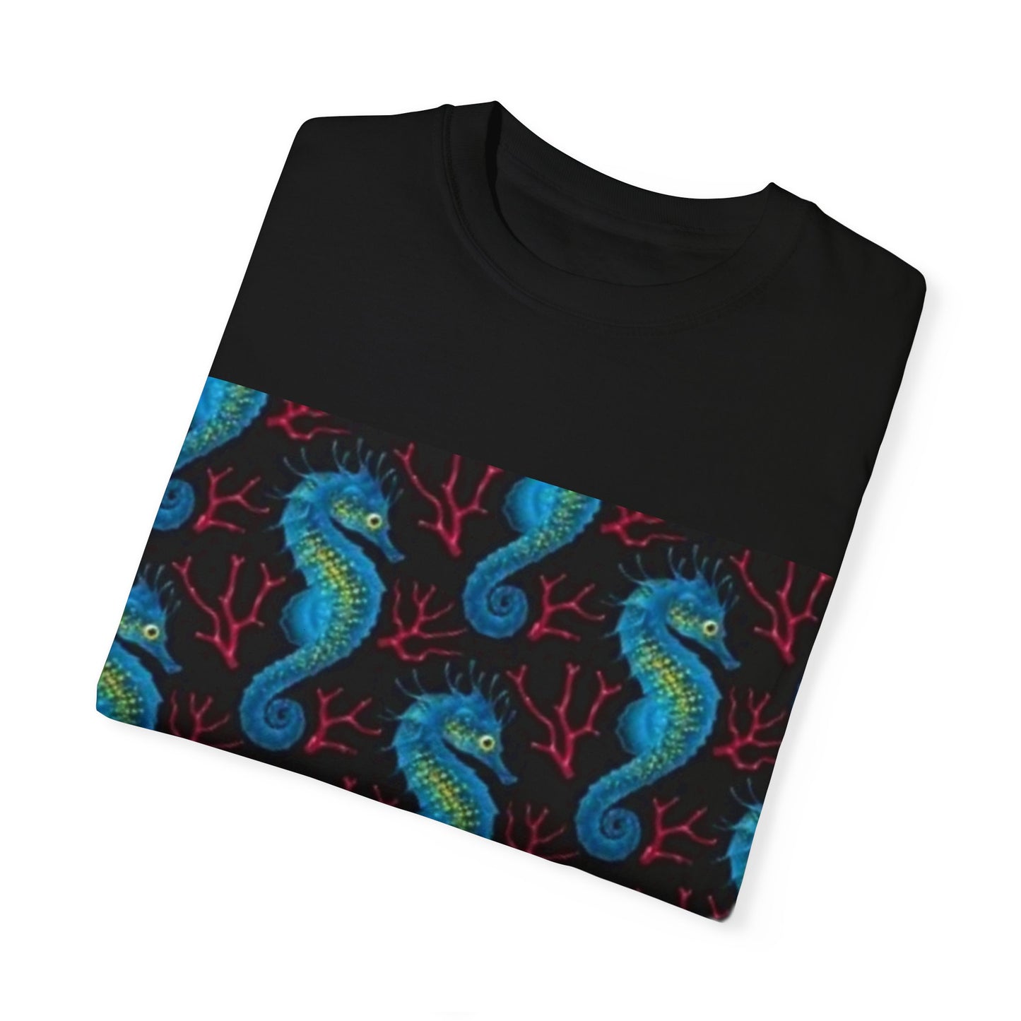 Ocean-Inspired Unisex T-Shirt with Seahorse Design