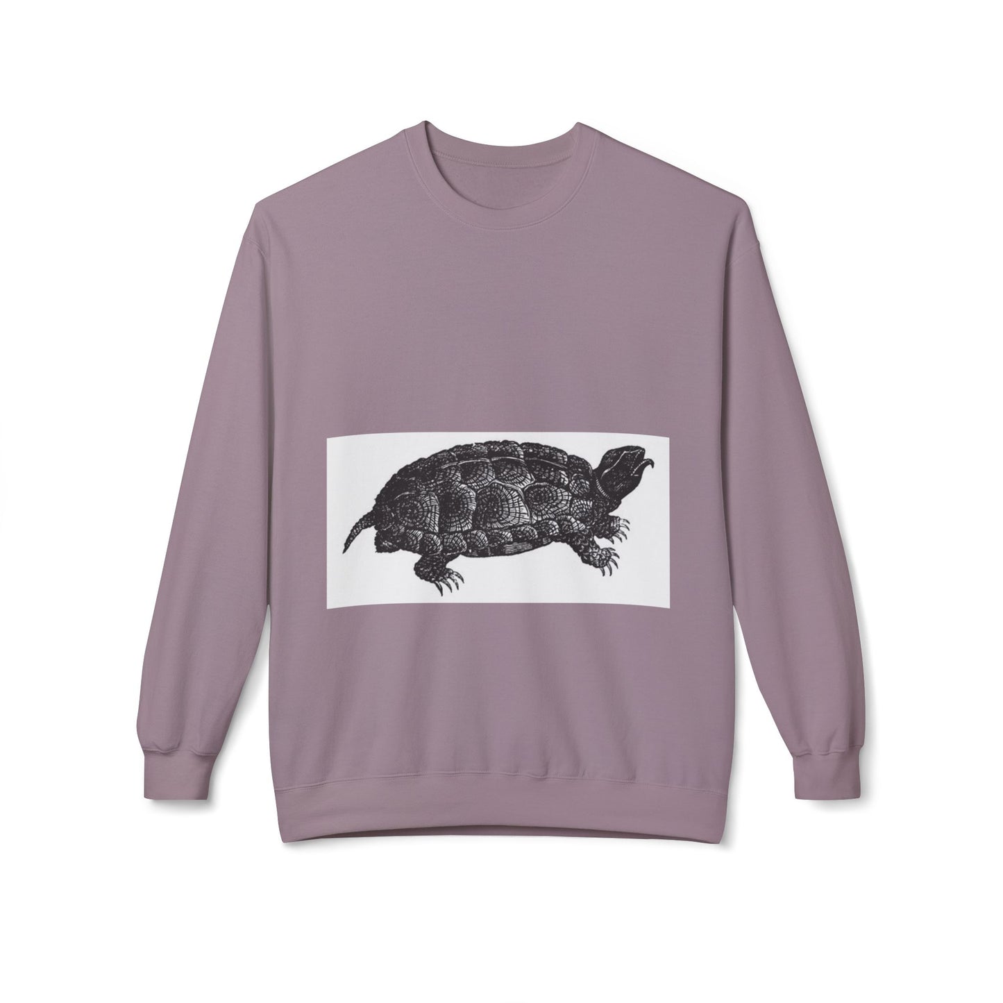 Turtle Design Unisex Fleece Crewneck Sweatshirt - Chill Vibes, Perfect Gift for Nature Lovers