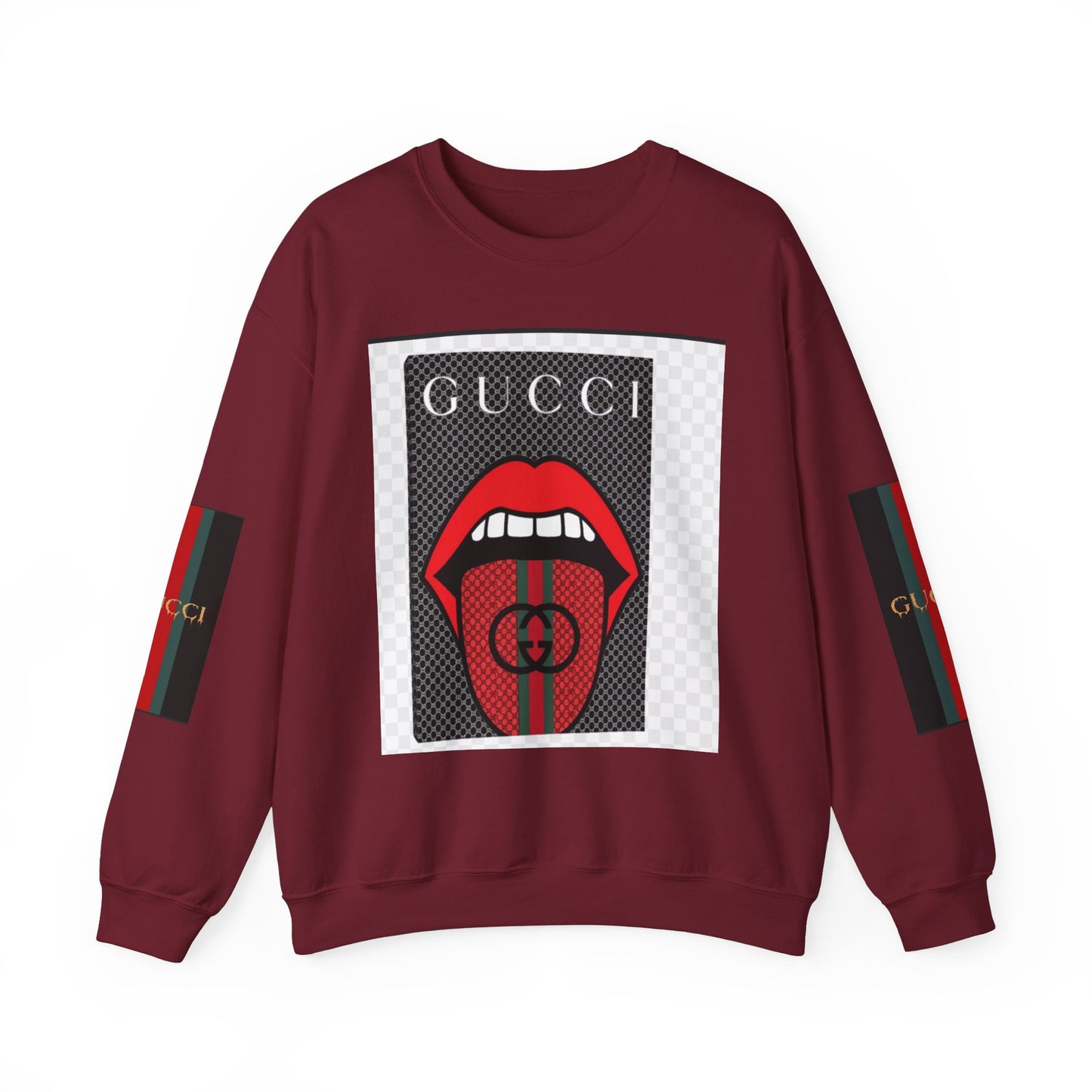 Gucci Inspired Unisex Heavy Blend Crewneck Sweatshirt - Bold Graphic Design