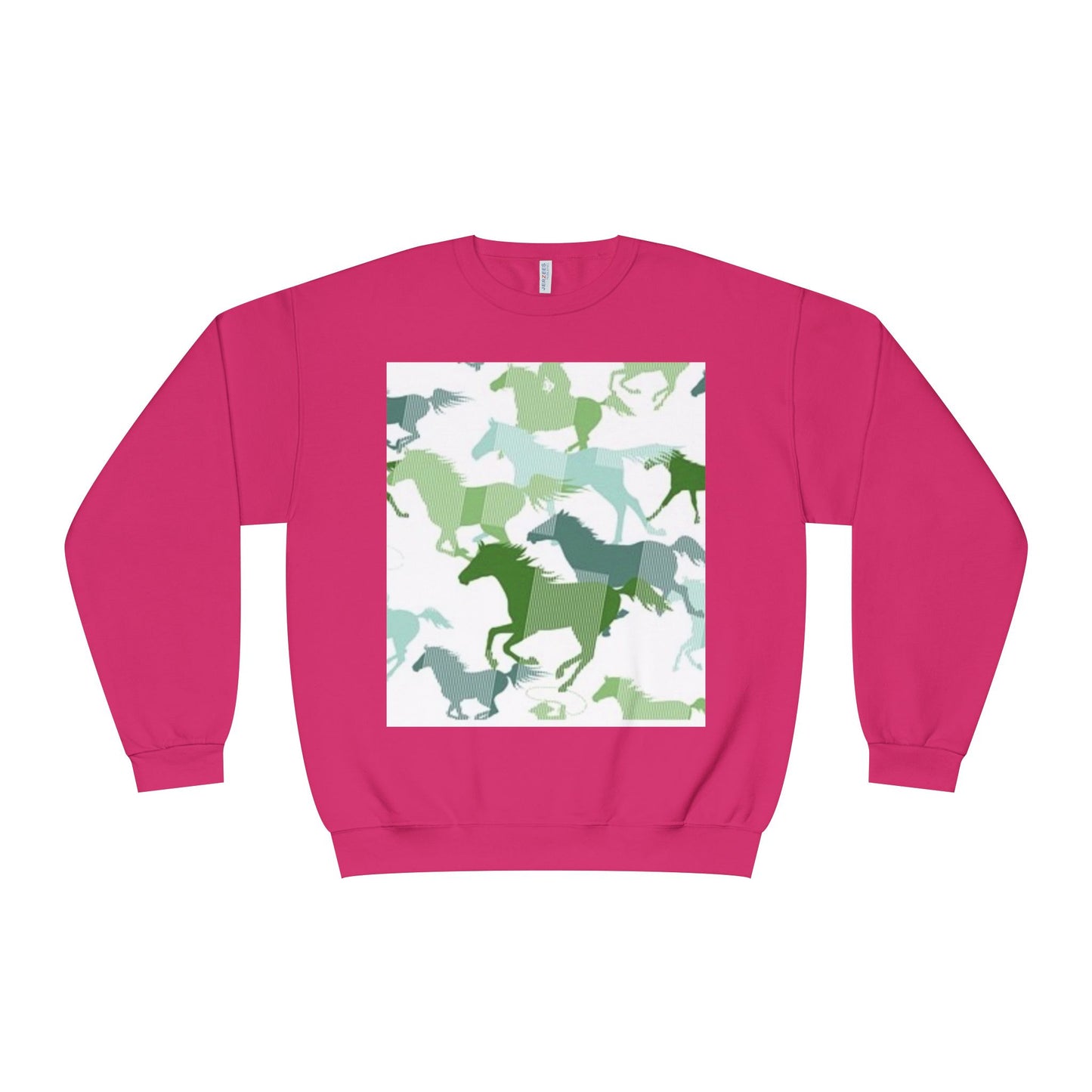 Equestrian Spirit Unisex Crewneck Sweatshirt - Green Horse Design