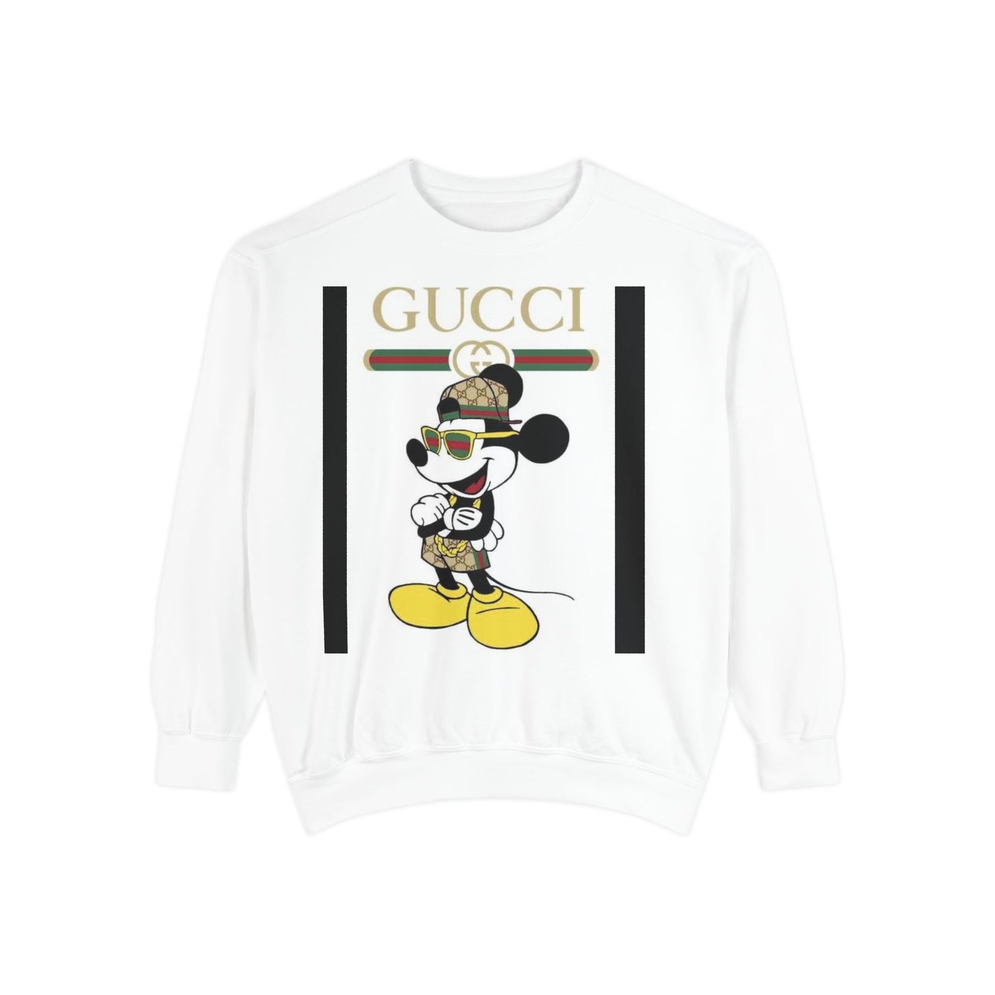 Mickey Mouse Gucci Streetwear Sweatshirt - Unisex Garment-Dyed