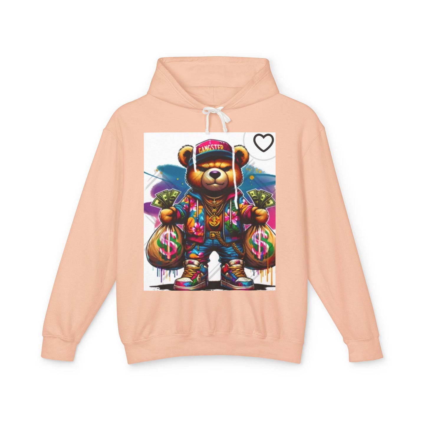 Trendy Bear Money Sweatshirt - Unisex Lightweight Hoodie for Gamers & Streetwear Fans