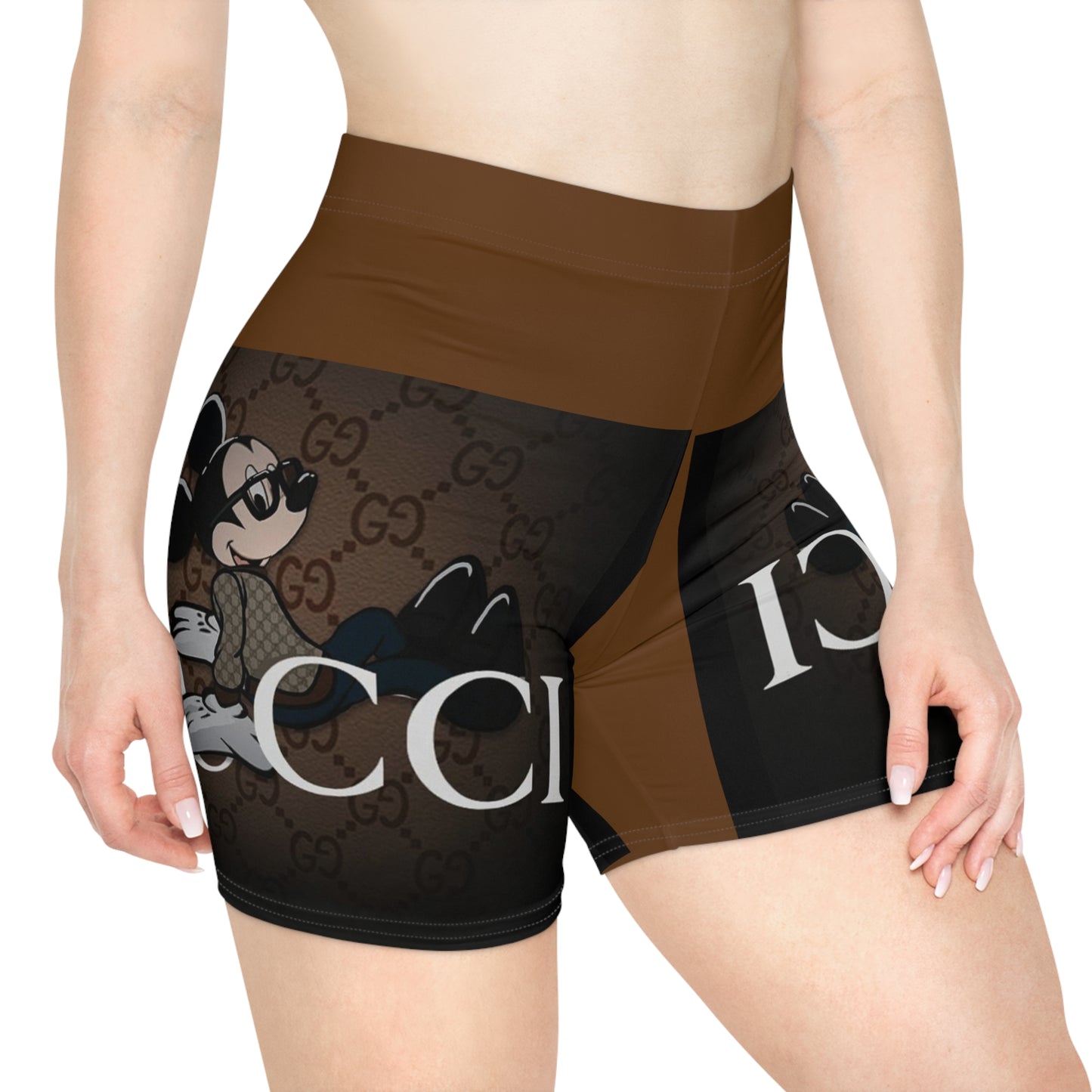 Trendy Women's Biker Shorts with Vintage Disney Design