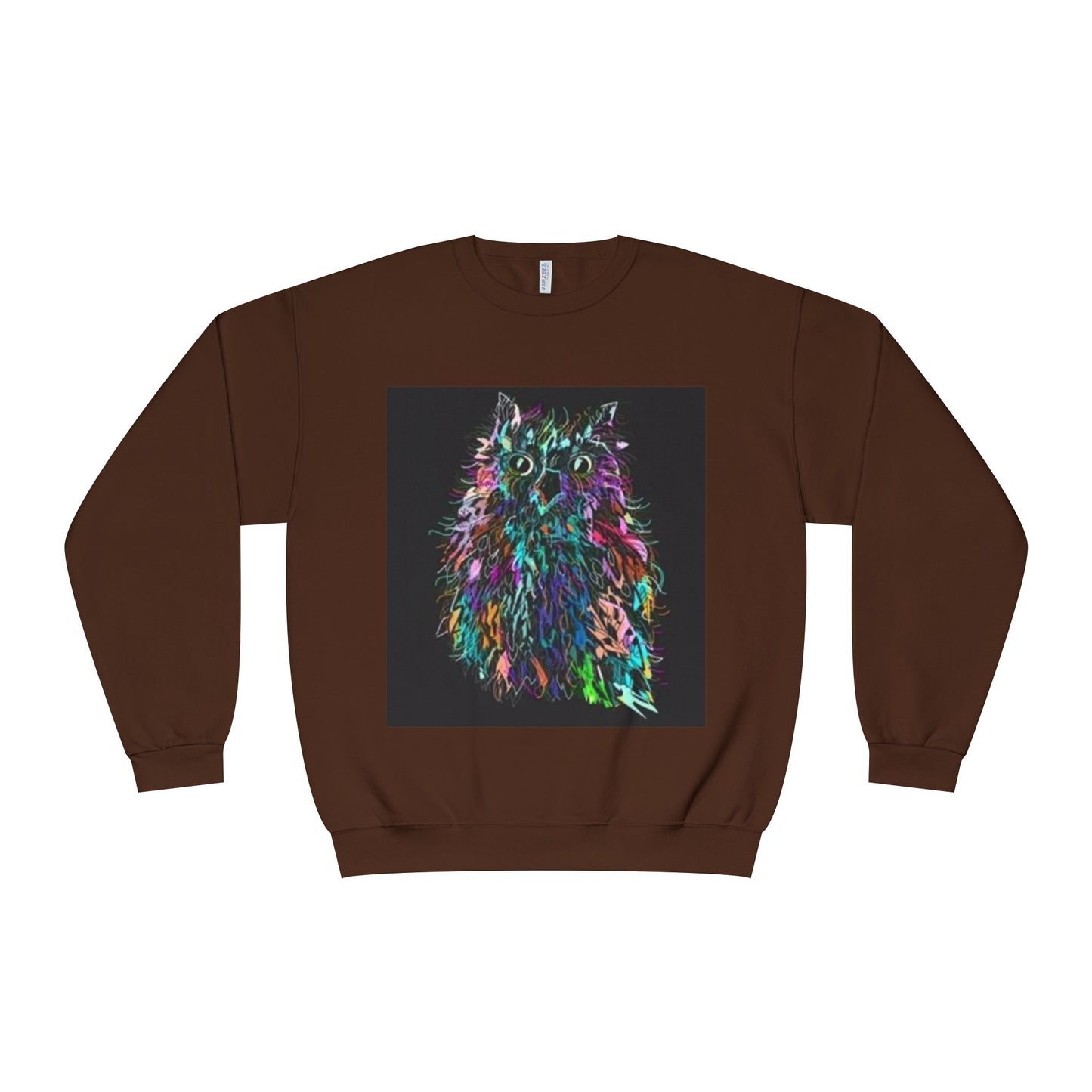 Colorful Cat Graphic Unisex Crewneck Sweatshirt