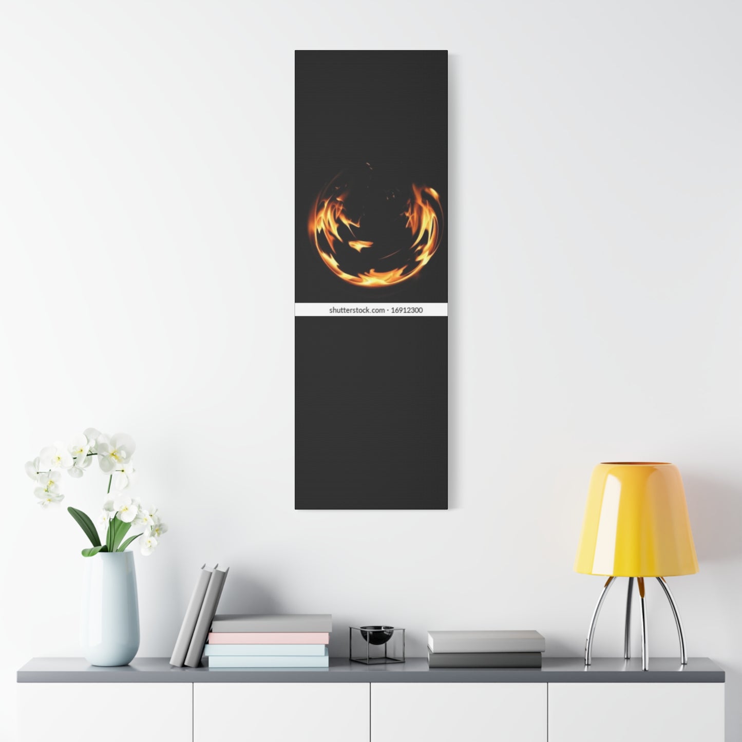 Fire Swirl Matte Canvas Art - Stretched 1.25" Gallery Wrap