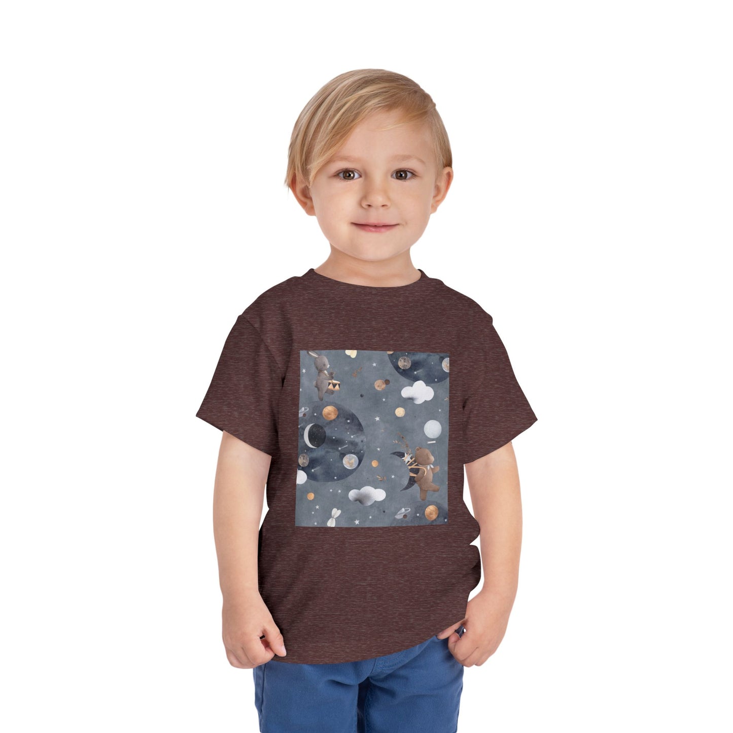 Cosmic Adventure Toddler Tee - Fun Space-Themed Short Sleeve Shirt for Kids