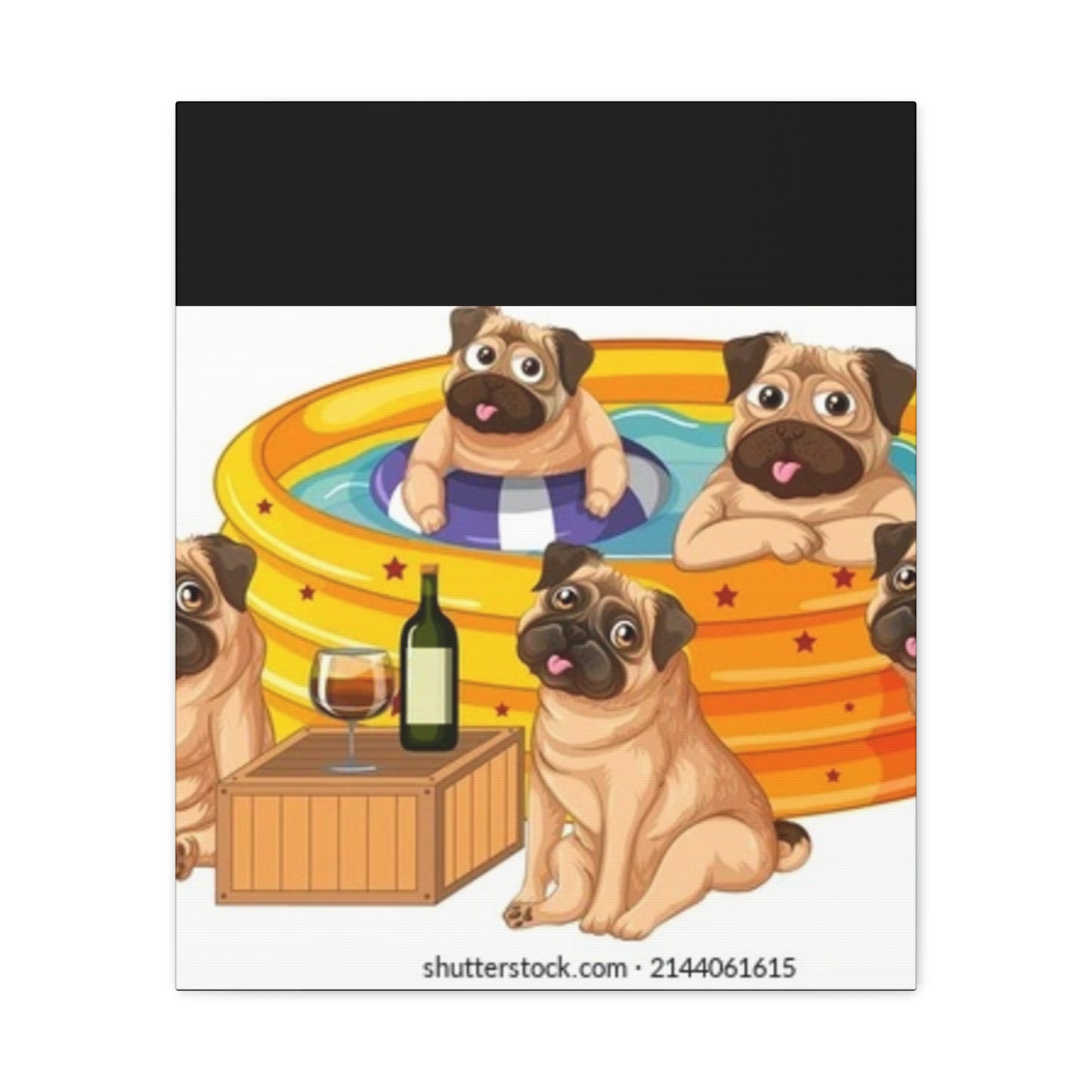 Pug Pool Party Canvas Art - Fun Pet Decor