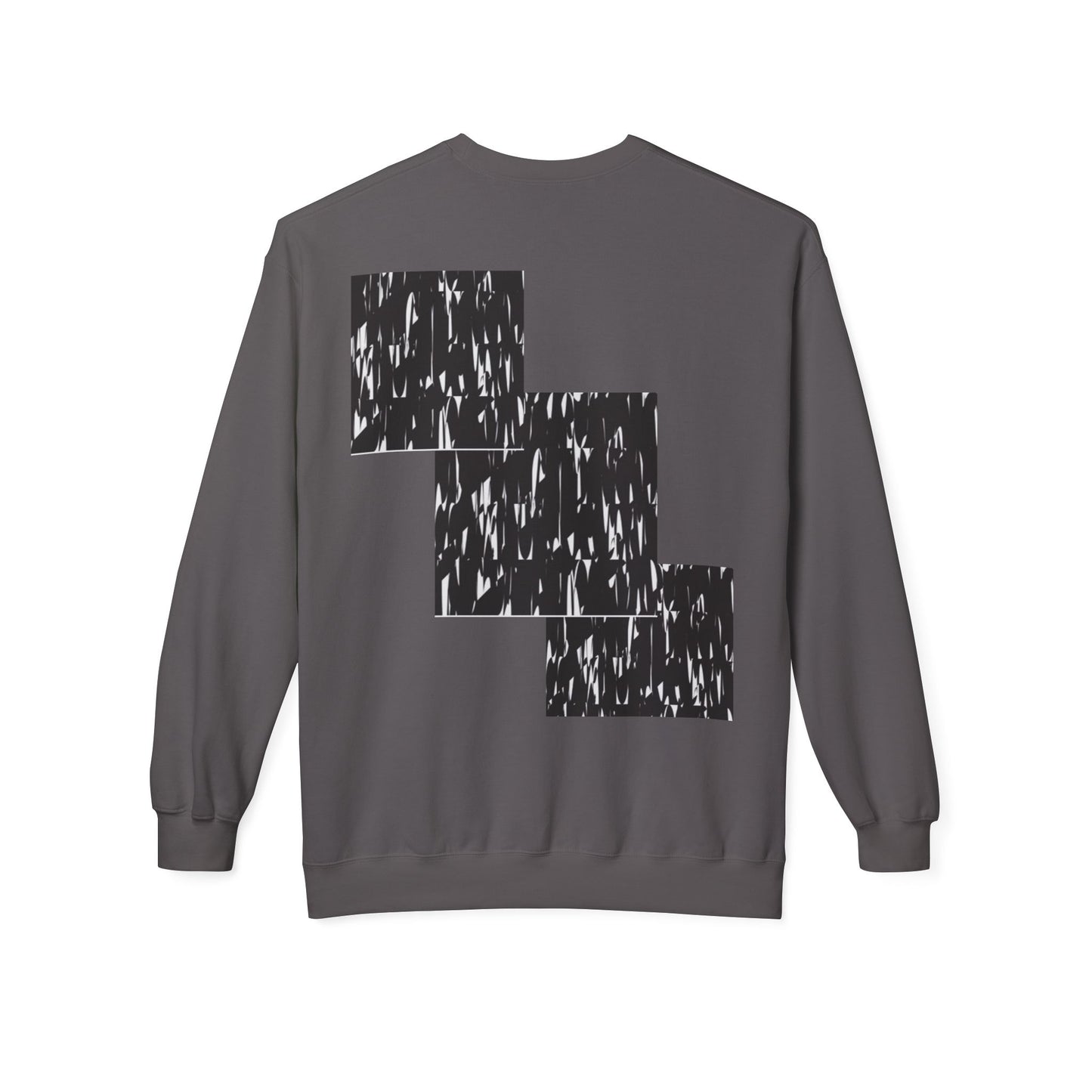Modern Abstract Fleece Crewneck Sweatshirt - Cozy Unisex Apparel