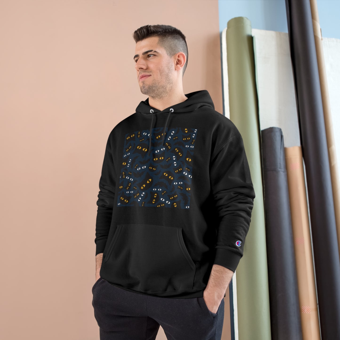 Cozy Cat-Themed Champion Hoodie for Cat Lovers