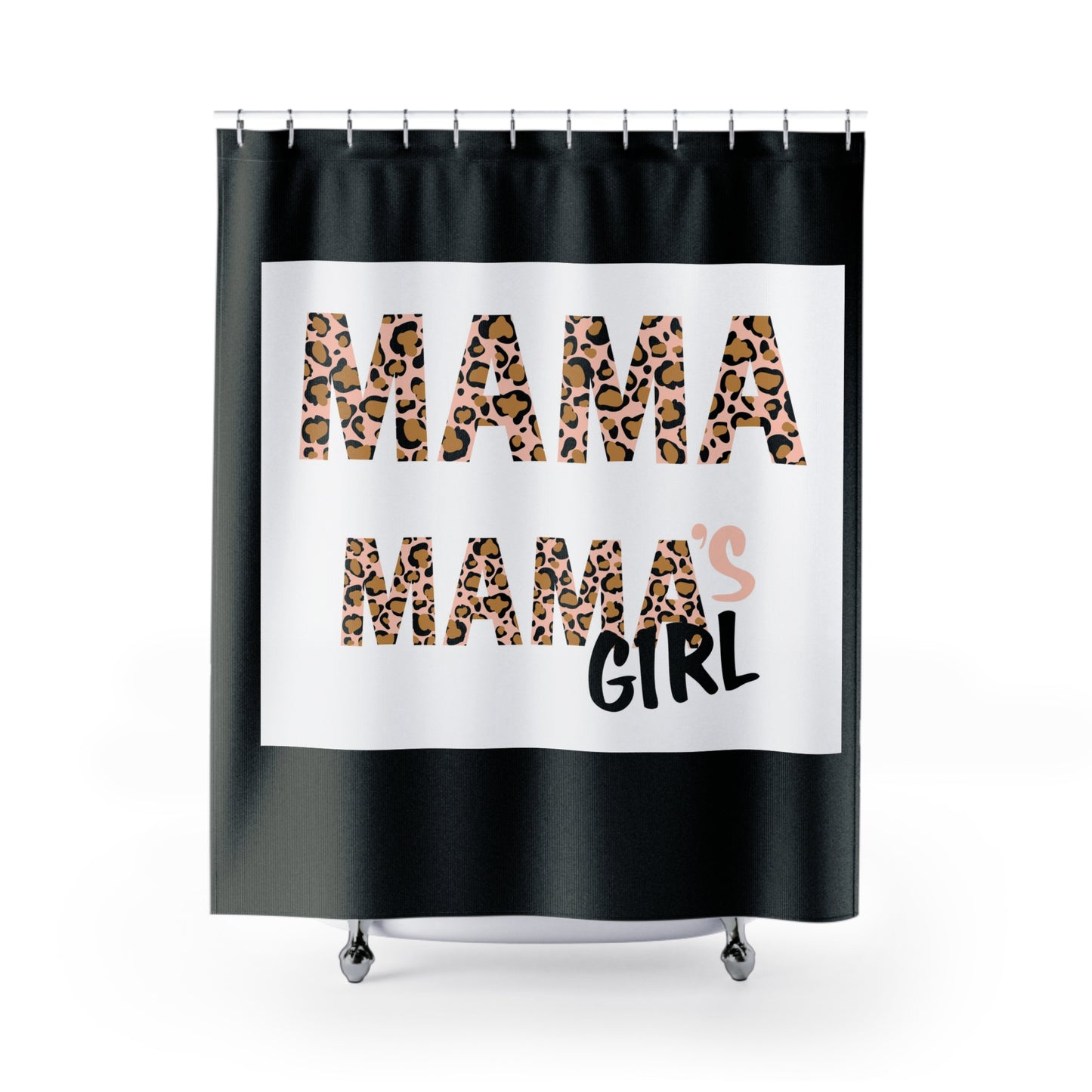 Mama's Girl Animal Print Shower Curtain - Chic Bathroom Decor
