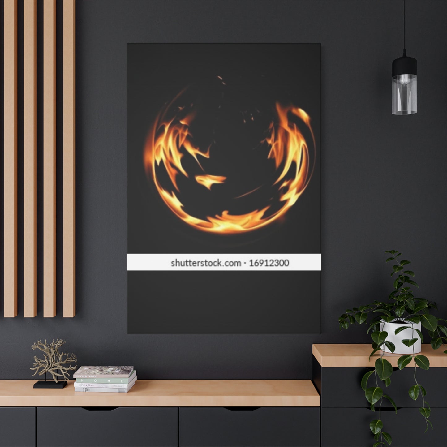 Fire Swirl Matte Canvas Art - Stretched 1.25" Gallery Wrap