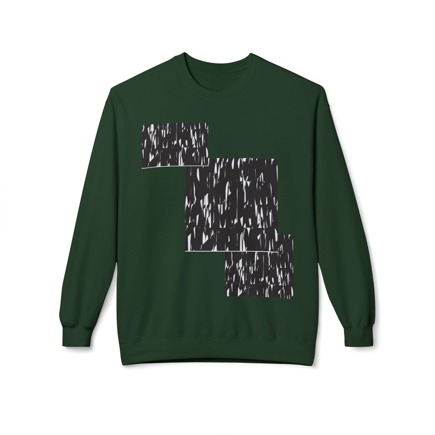 Modern Abstract Fleece Crewneck Sweatshirt - Cozy Unisex Apparel