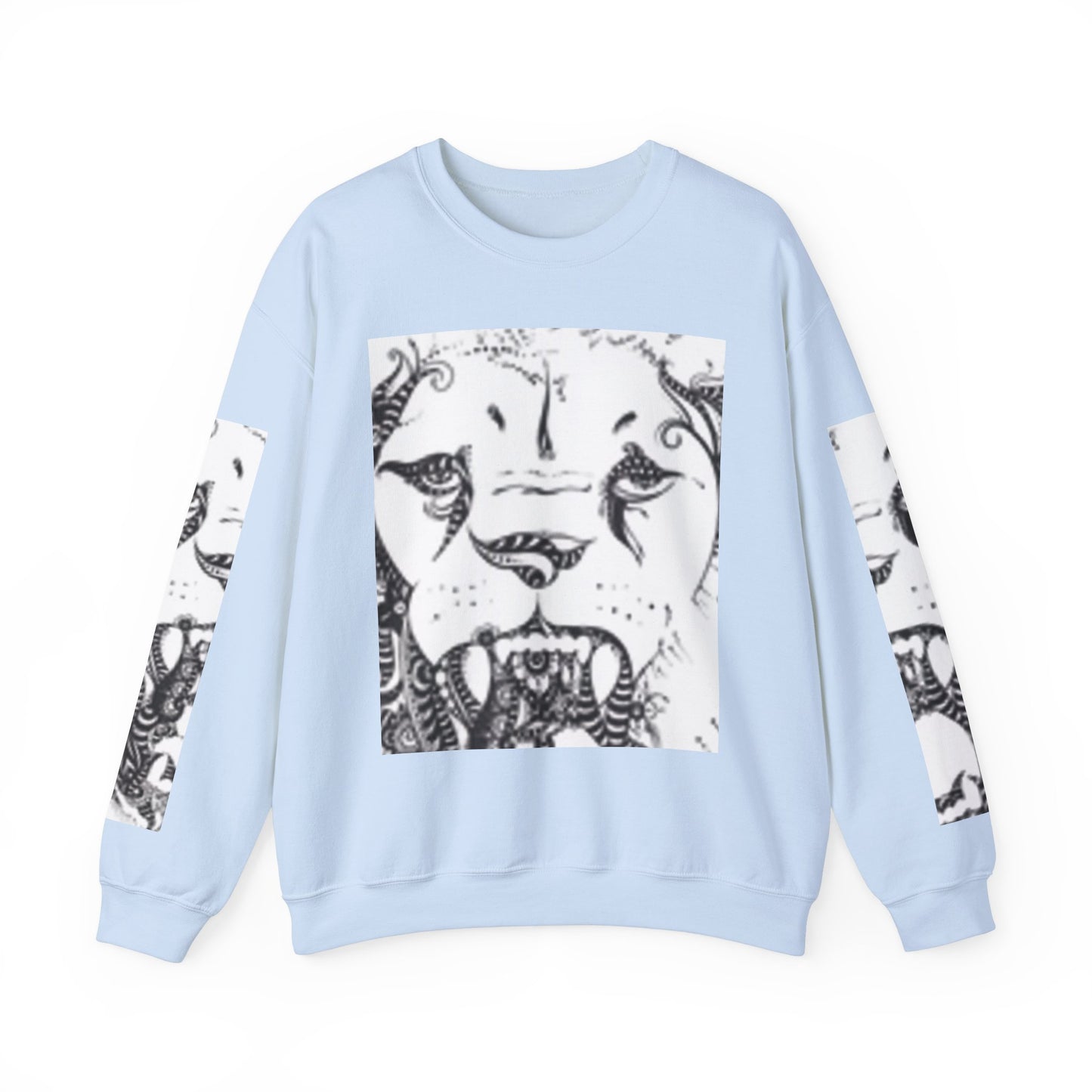 Wild Spirit Lion Graphic Crewneck Sweatshirt | Unisex Heavy Blend