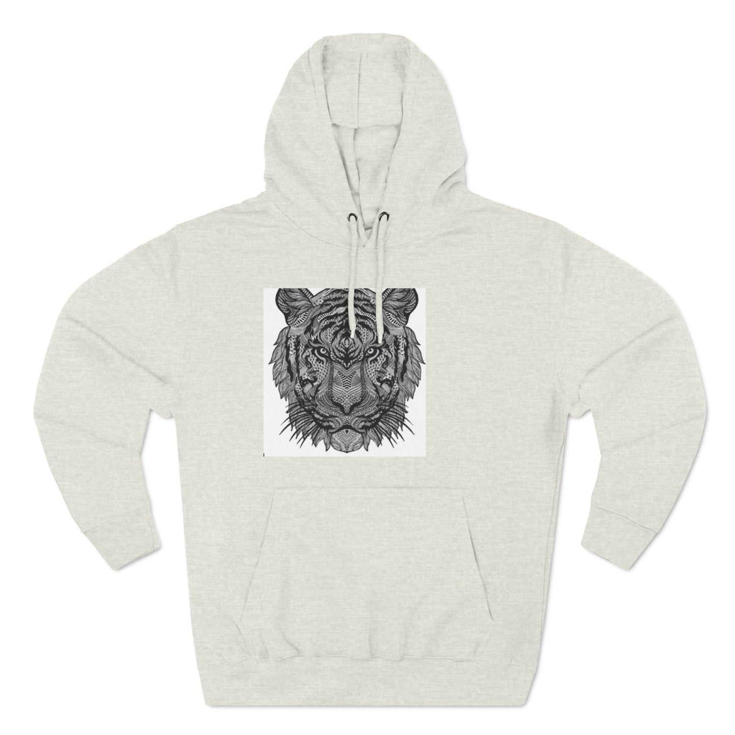 Majestic Tiger Hoodie - Cozy Three-Panel Fleece for Wildlife Lovers