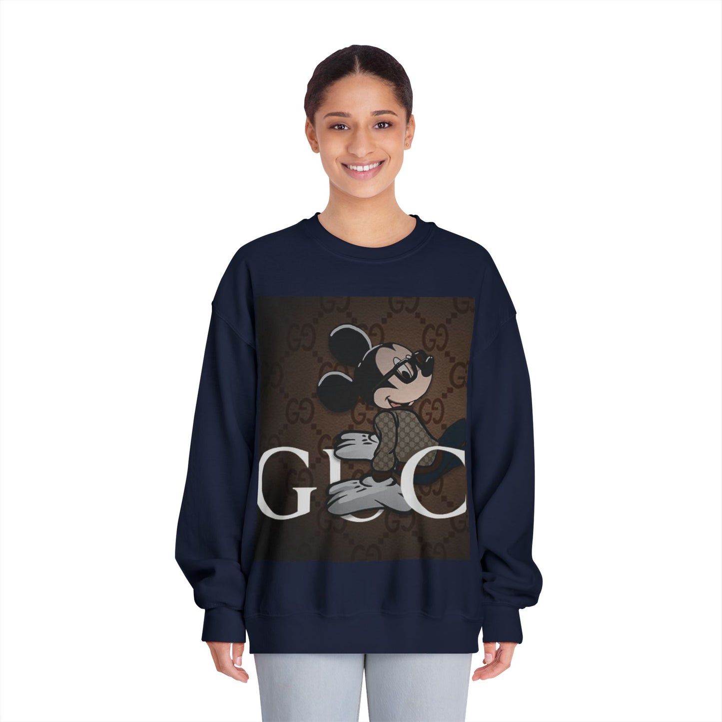Trendy Mickey Mouse Graphic Crewneck Sweatshirt - Unisex Casual Wear