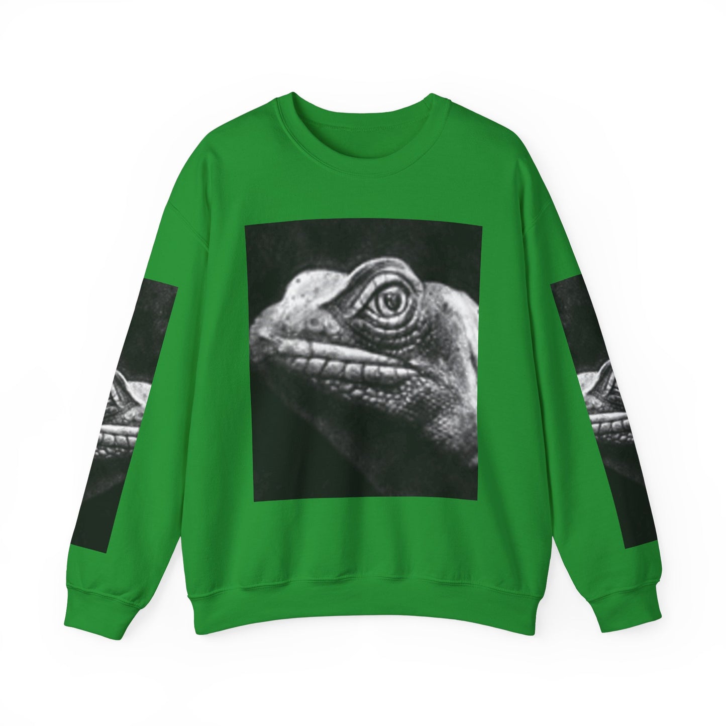 Unique Unisex Crewneck Sweatshirt with Bold Lizard Design