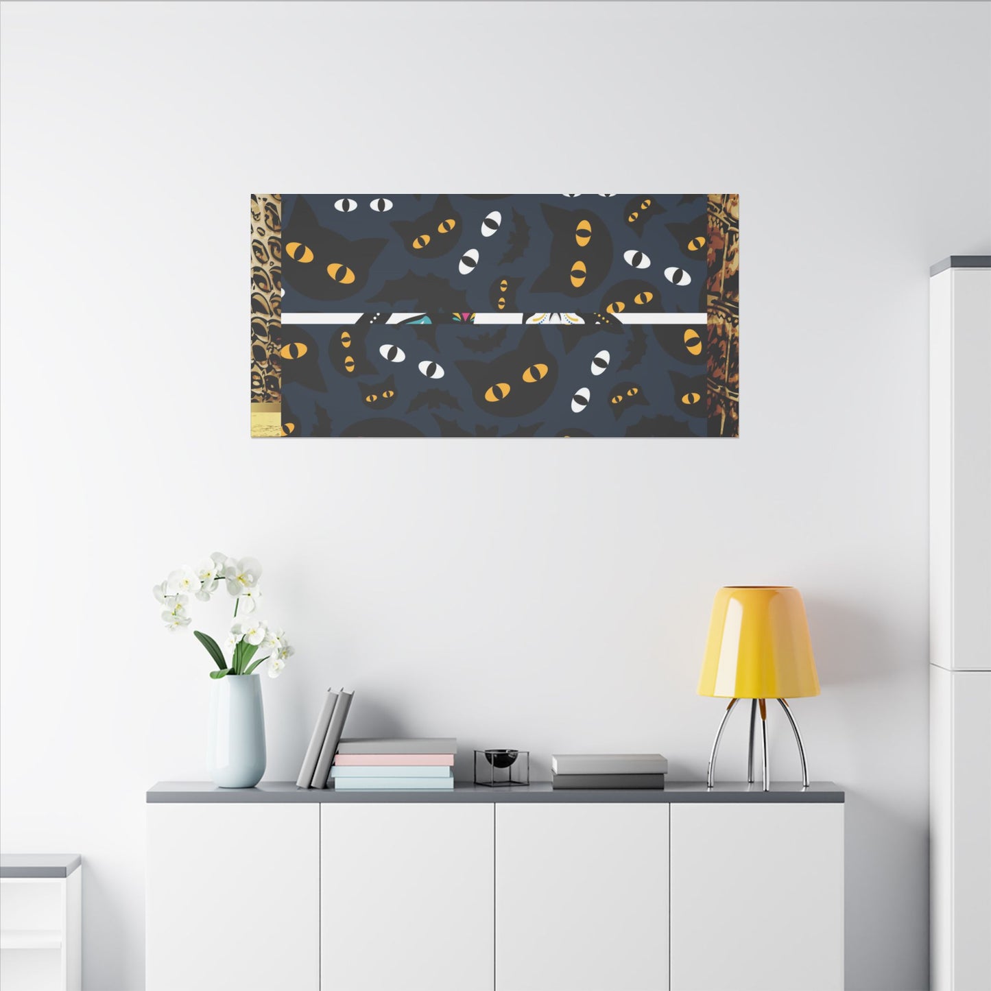 Day of the Dead Pet Canvas Art - Colorful Cat and Dog Wall Decor
