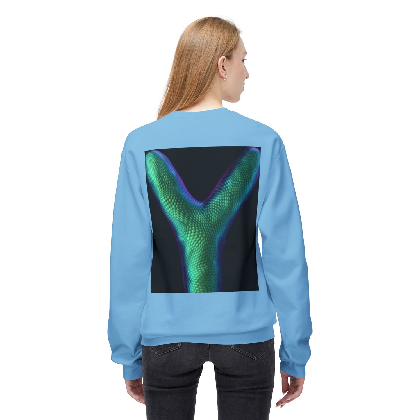 Unisex Y Graphic Fleece Crewneck Sweatshirt - Cozy Modern Style