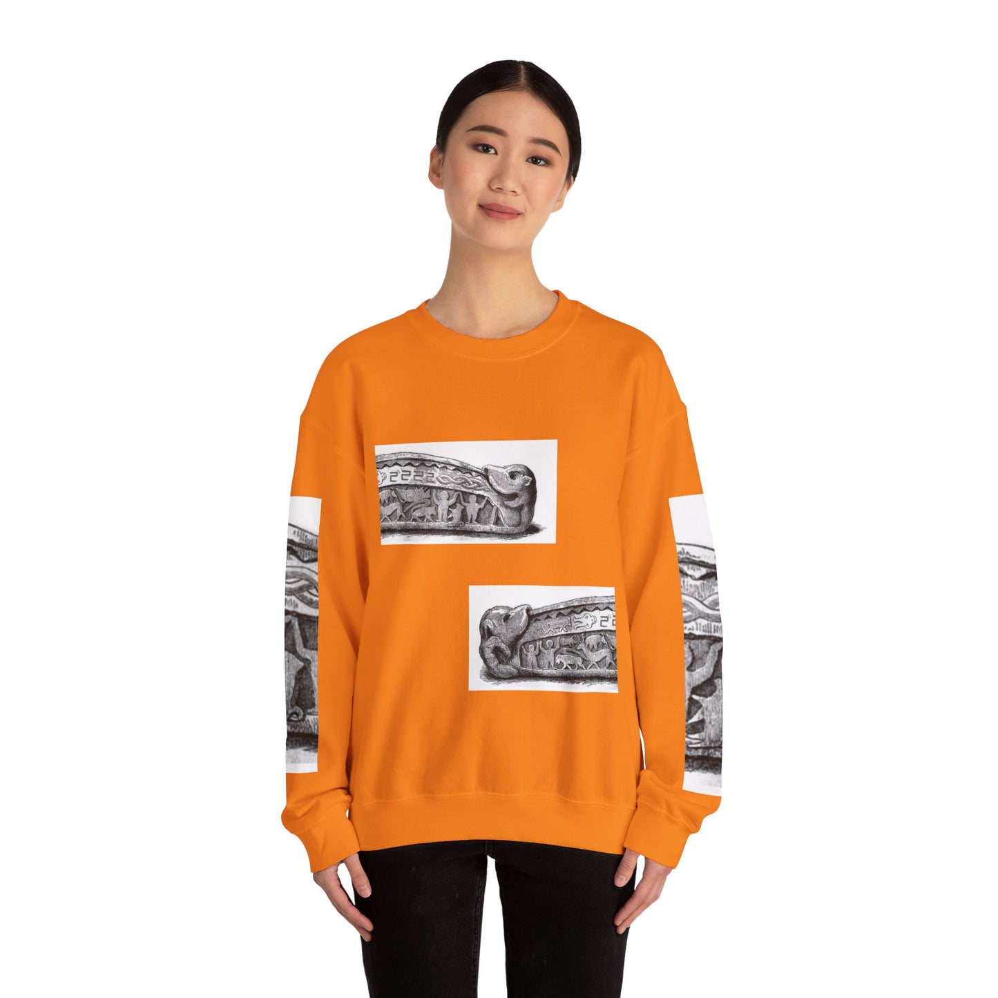 Artistic Unisex Heavy Blend™ Crewneck Sweatshirt - Vintage-Inspired Graphic Design