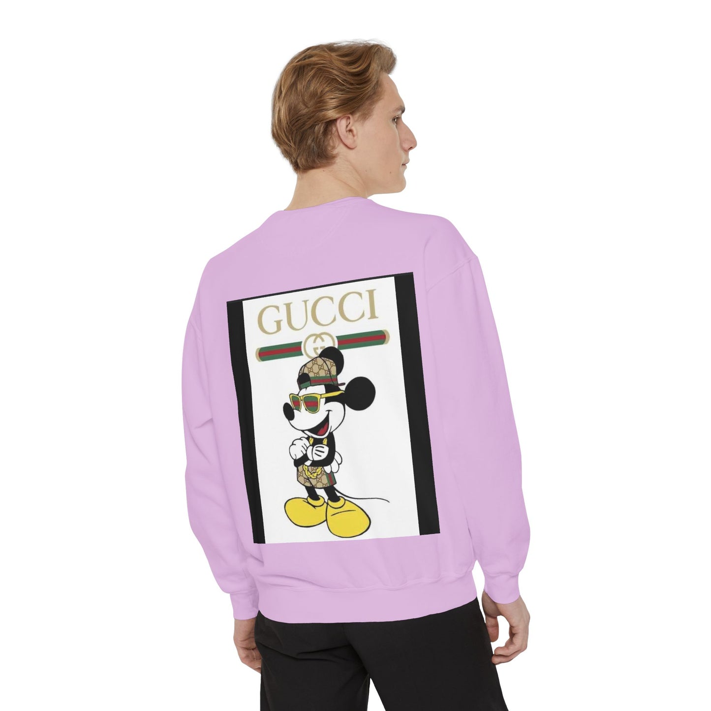 Mickey Mouse Gucci Streetwear Sweatshirt - Unisex Garment-Dyed