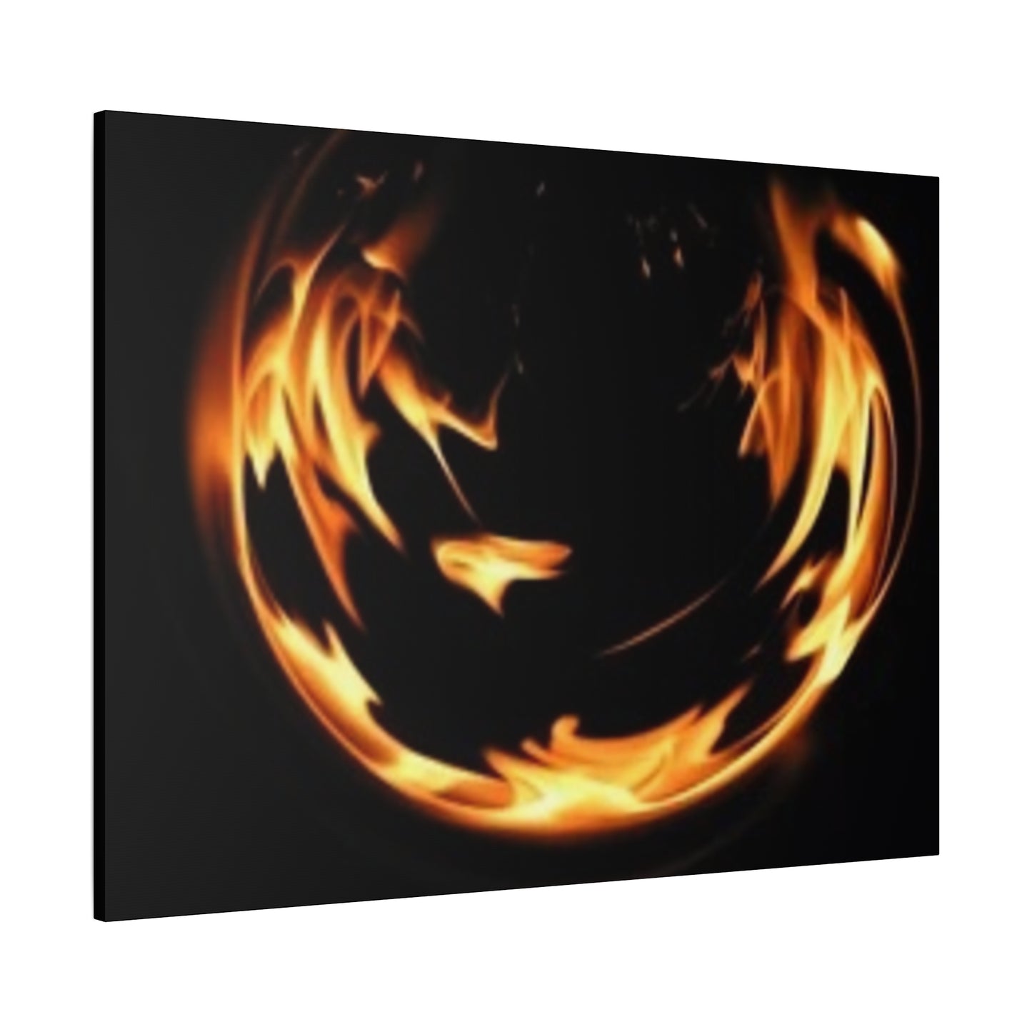Fire Swirl Matte Canvas Art - Stretched 1.25" Gallery Wrap