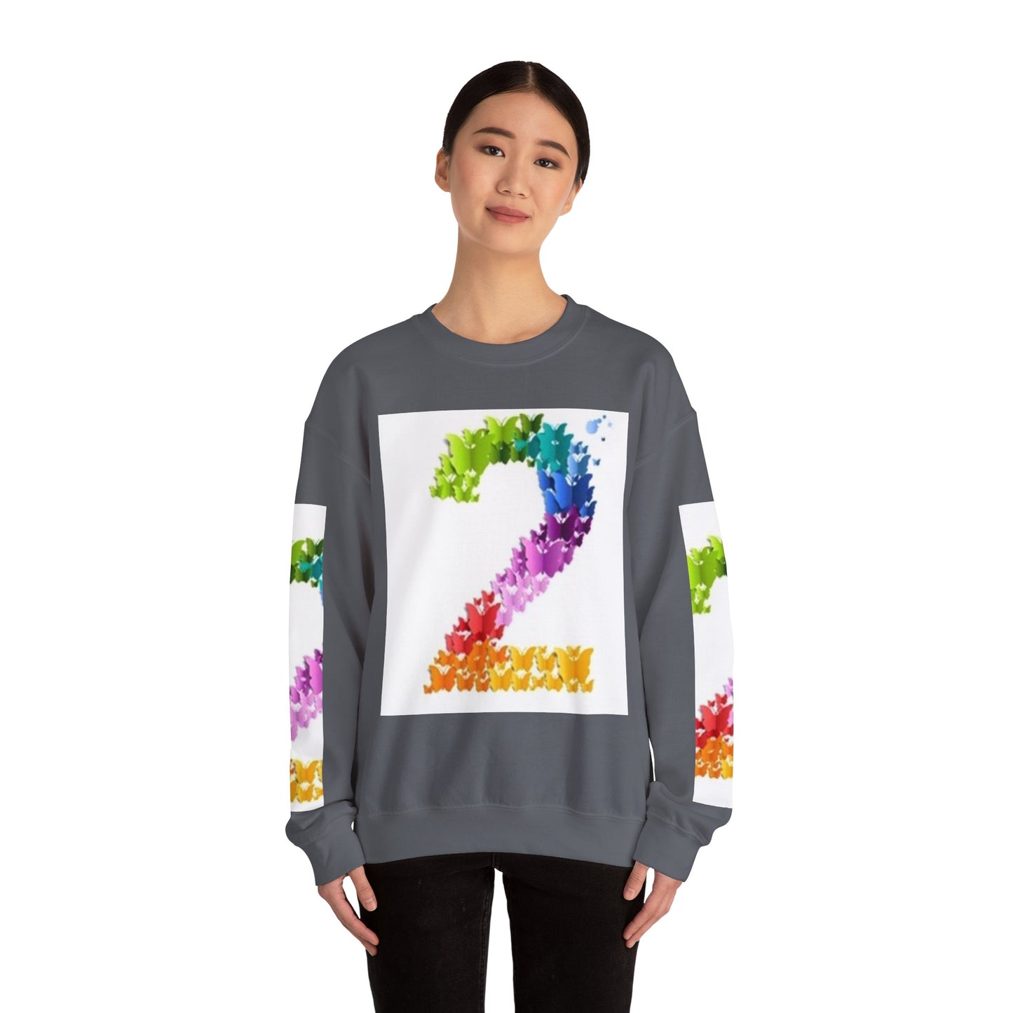 Colorful Floral Number 2 Sweatshirt for Celebrations