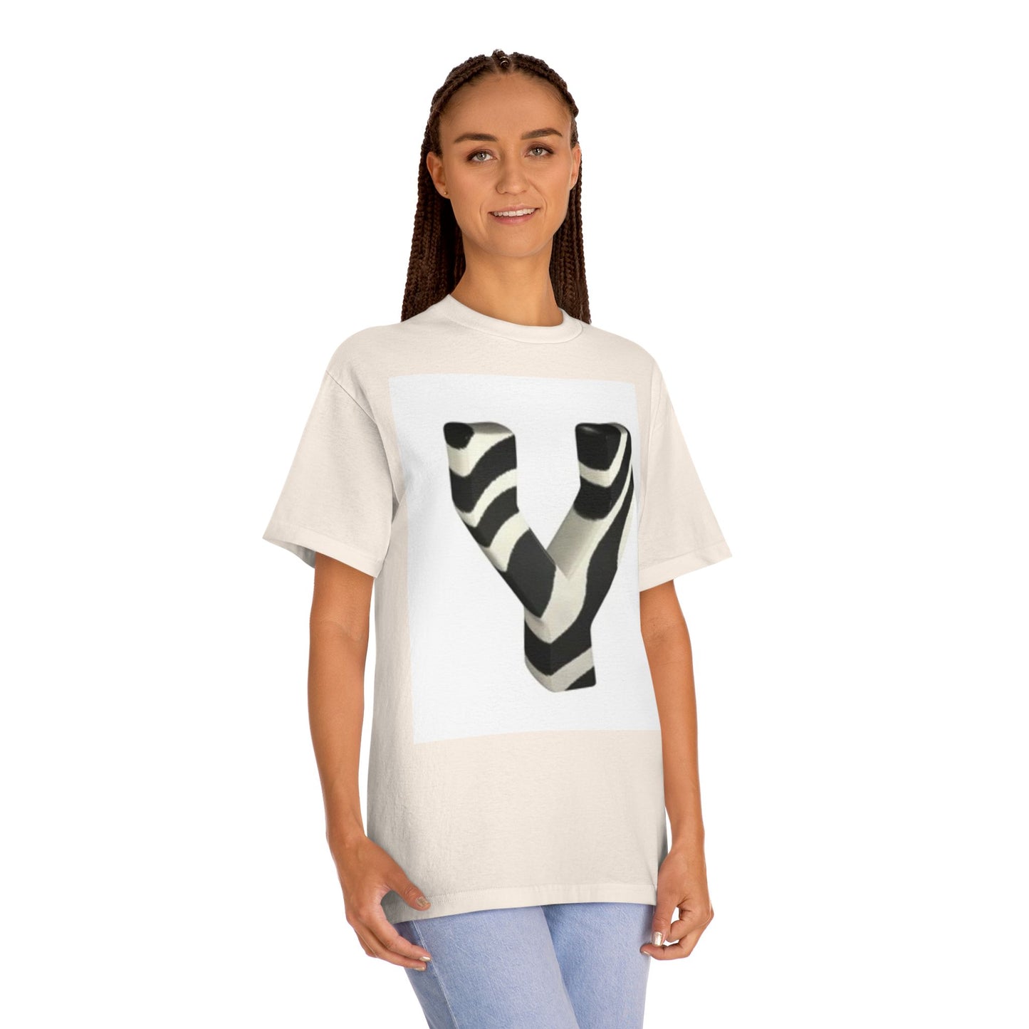 Zebra Print 'Y' Unisex Classic Tee - Casual Fashion Top