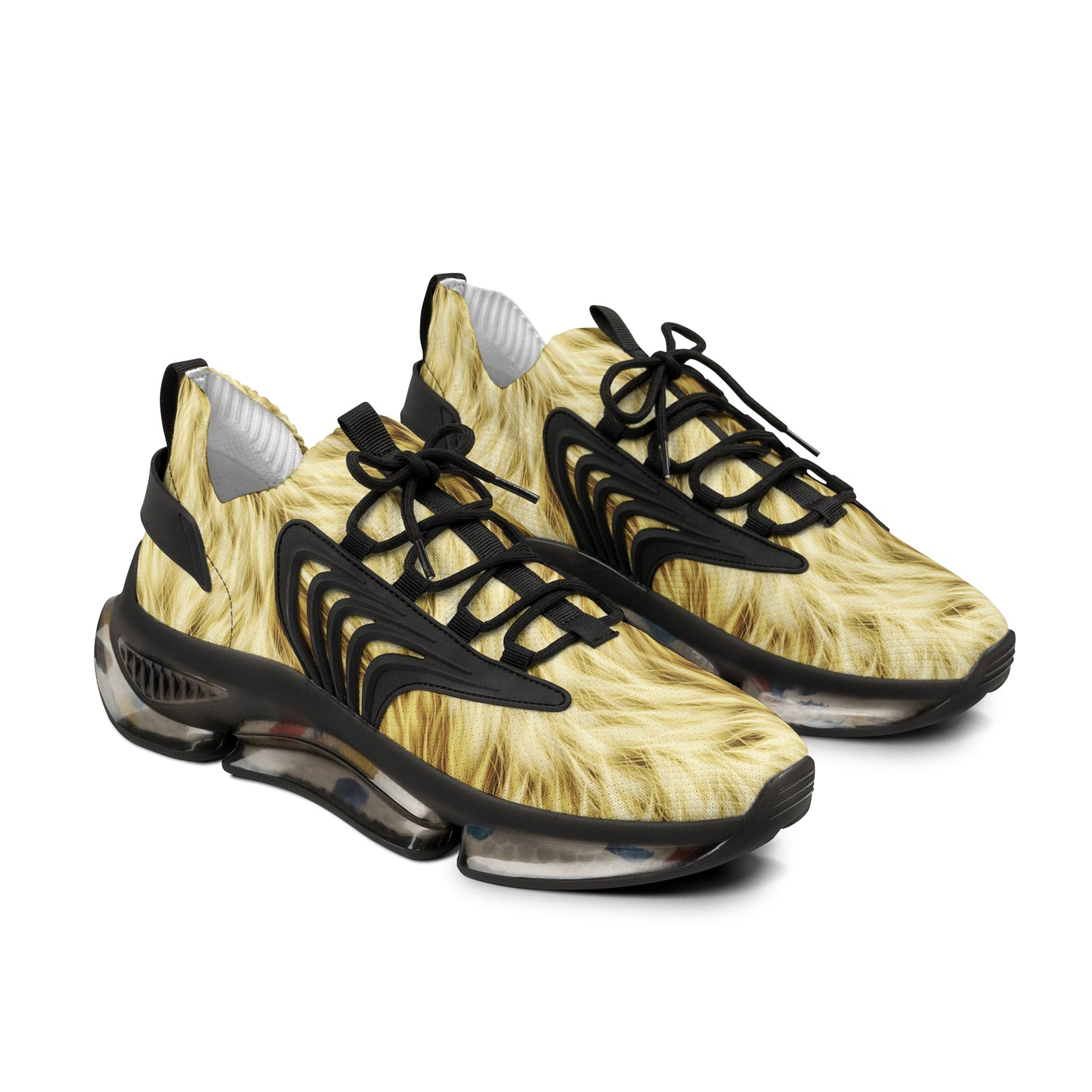 Stylish Men's Mesh Sneakers - Trendy Fur Design for Everyday Comfort