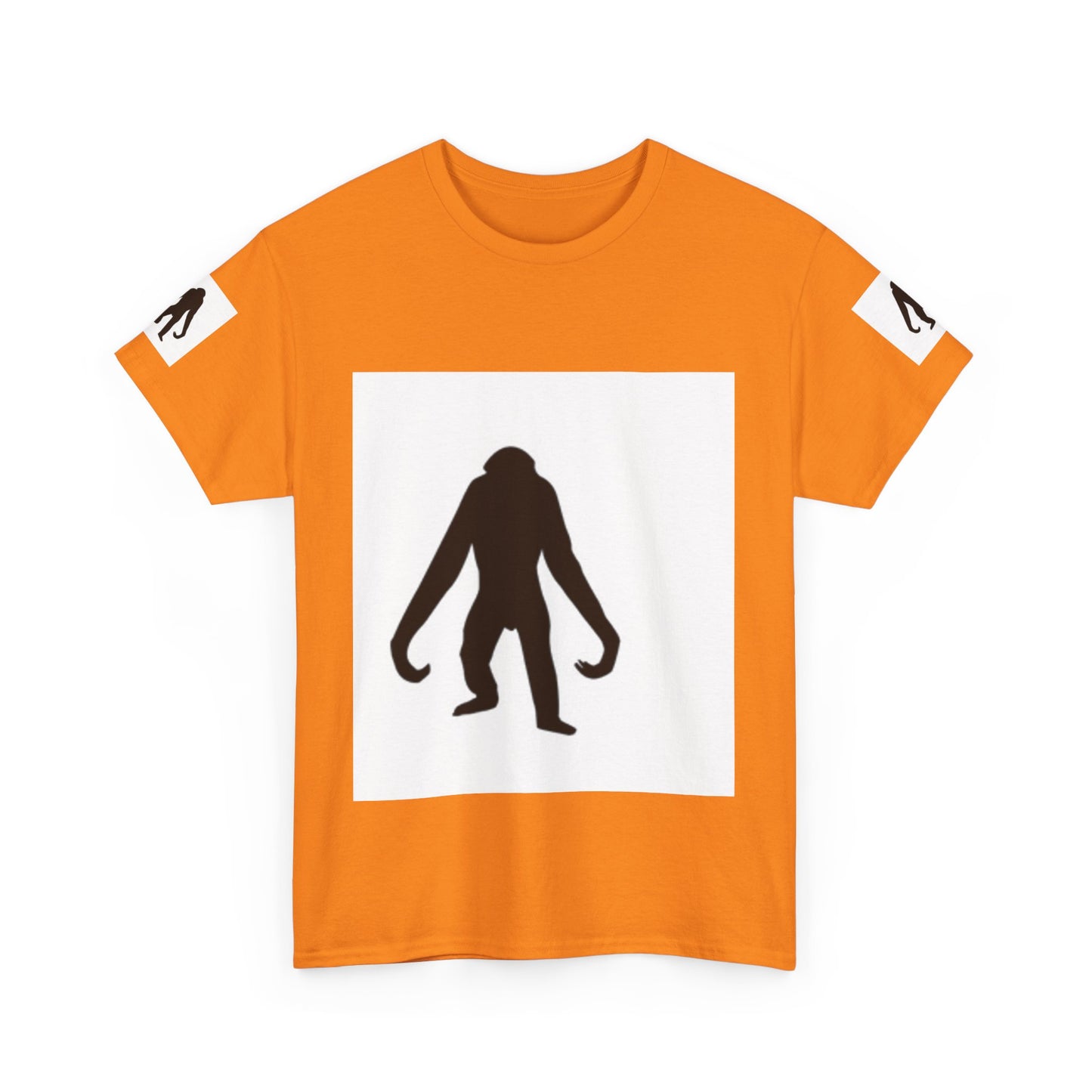 Unisex Heavy Cotton Tee - Bold Monkey Silhouette Tee for Animal Lovers