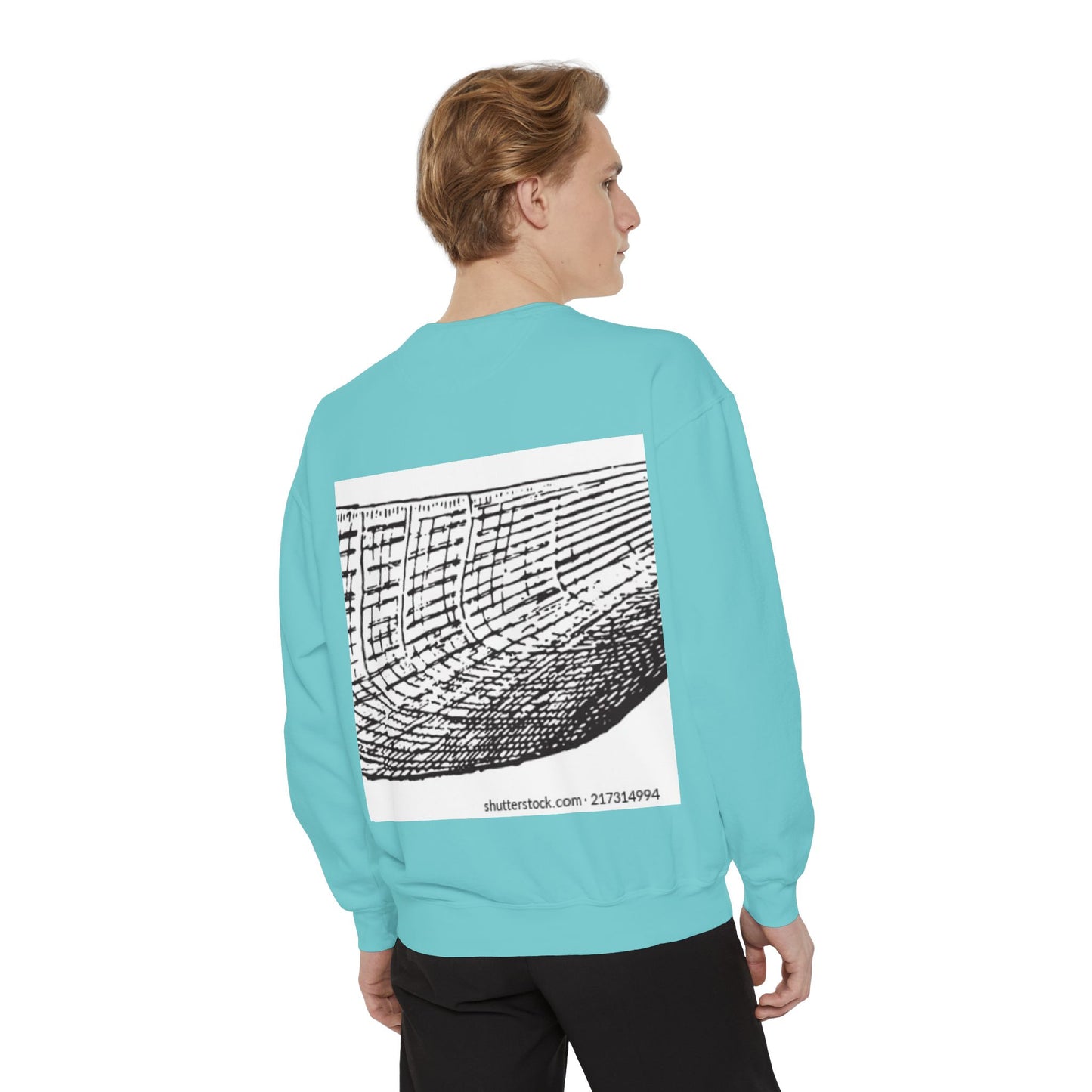 Graphic Unisex Garment-Dyed Sweatshirt | Nautical Design for Ocean Lovers