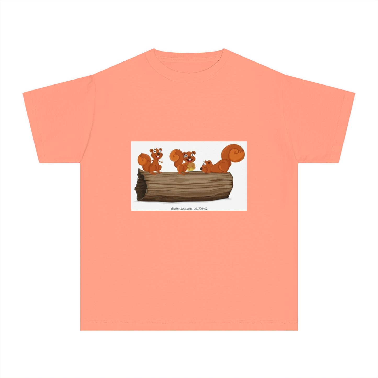 Playful Squirrel Youth Tee - Fun Animal Graphic T-Shirt for Kids
