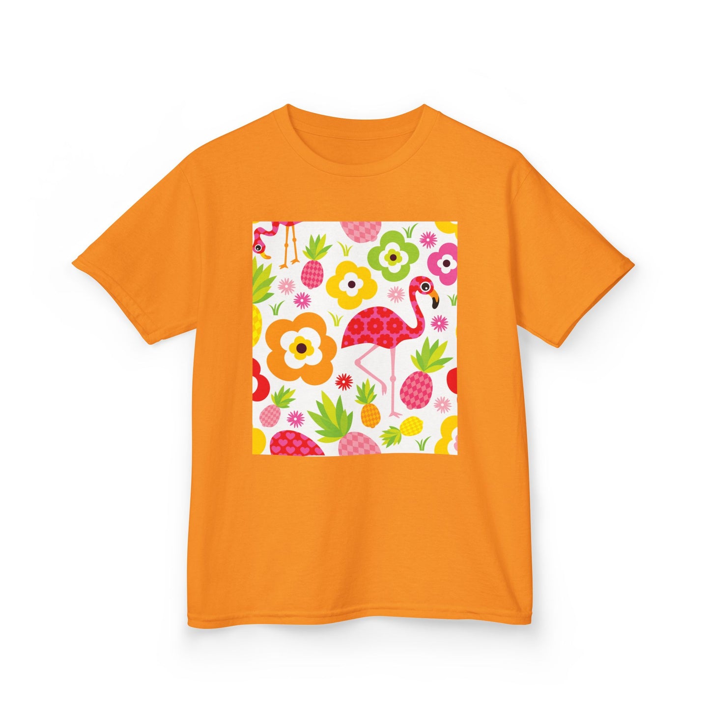 Kids Tropical Flamingo Tee - Fun & Colorful Cotton Shirt for Summer Adventures