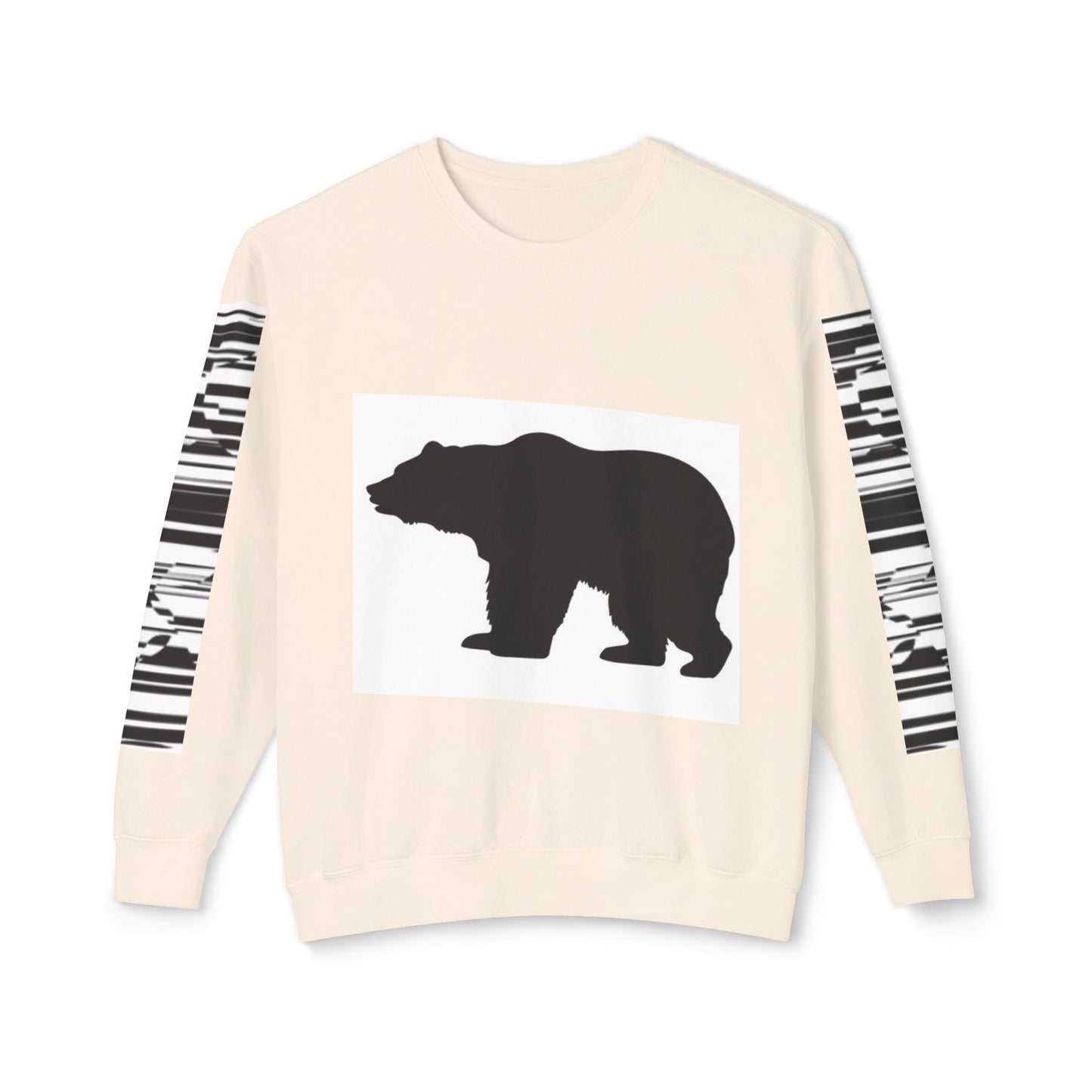 Stylish Bear Graphic Unisex Lightweight Crewneck Sweatshirt